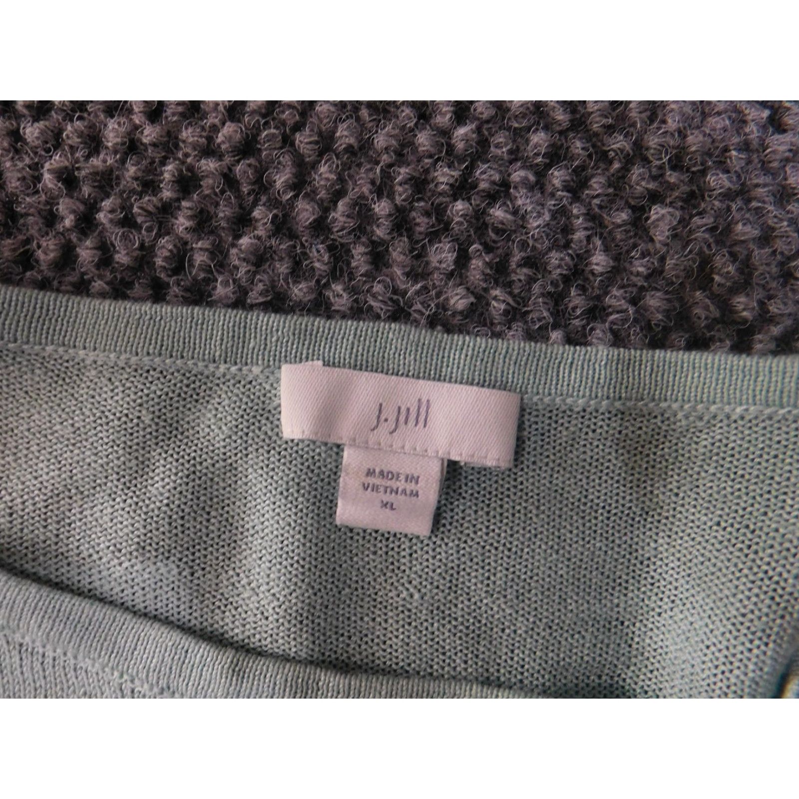 Vintage J Jill Sweater Womens XL Green 3/4 Sleeve Knit Pullover Top Crew Neck Lightweight Casual Knit Pullover Top Linen Cotton Modal Rayon Size XL / US 12-14 / IT 48-50 - 6 Thumbnail