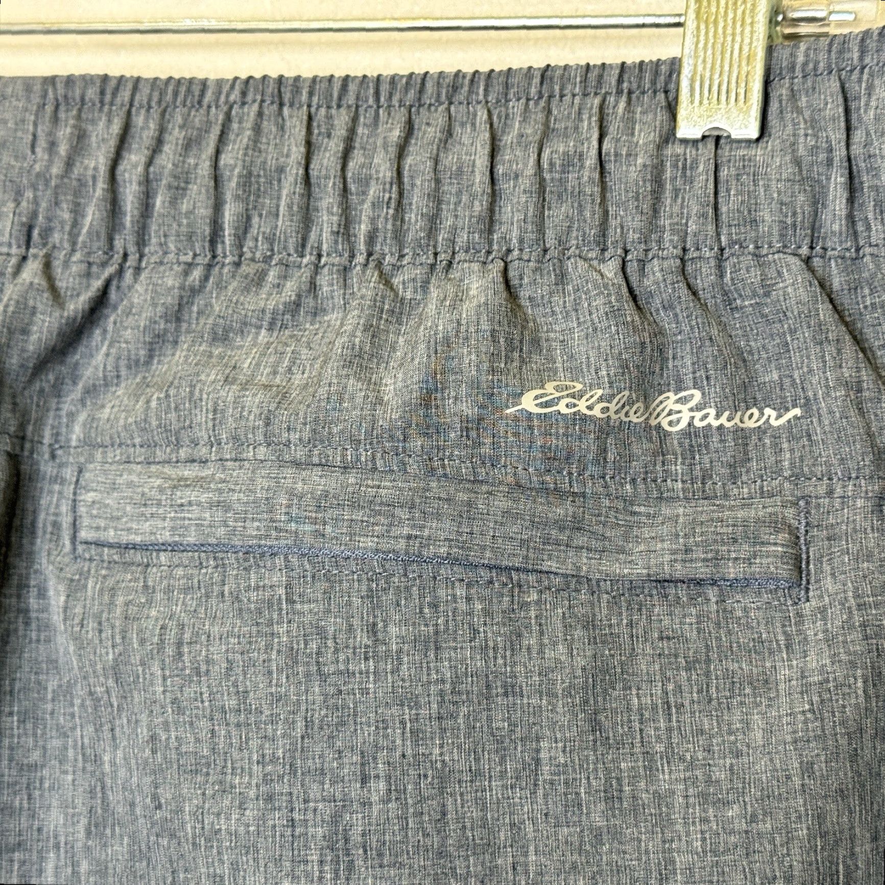 Eddie Bauer Eddie Bauer Shorts Mens XXL Blue Chino Pull On Elastic Drawstring Waist Size US 39 - 5 Thumbnail