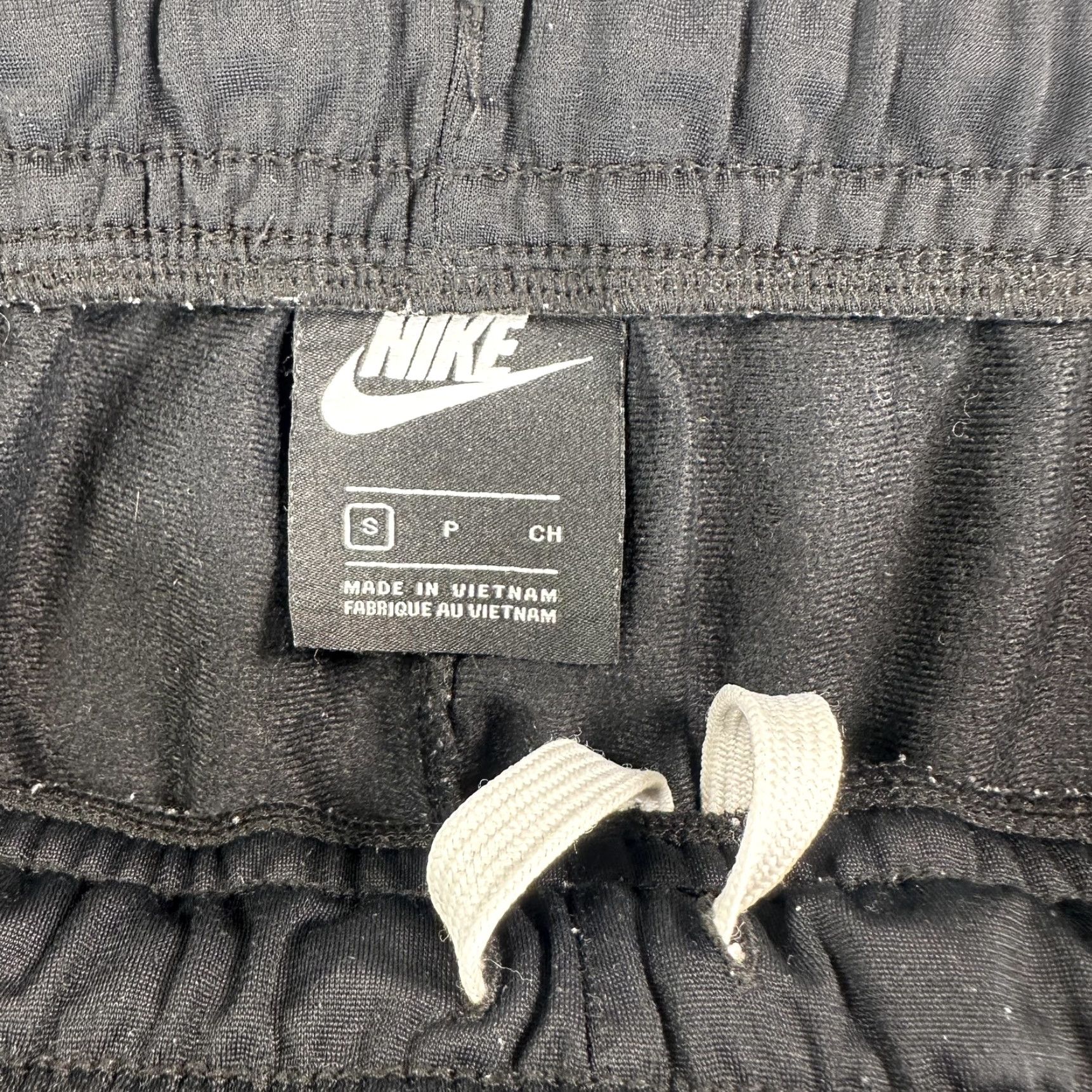 Nike Nike Jogger Pants Mens Small Black Elastic Waist Cuffed Swoosh Logo Athletic Pants Casual Activewear Size US 29 - 2 Thumbnail