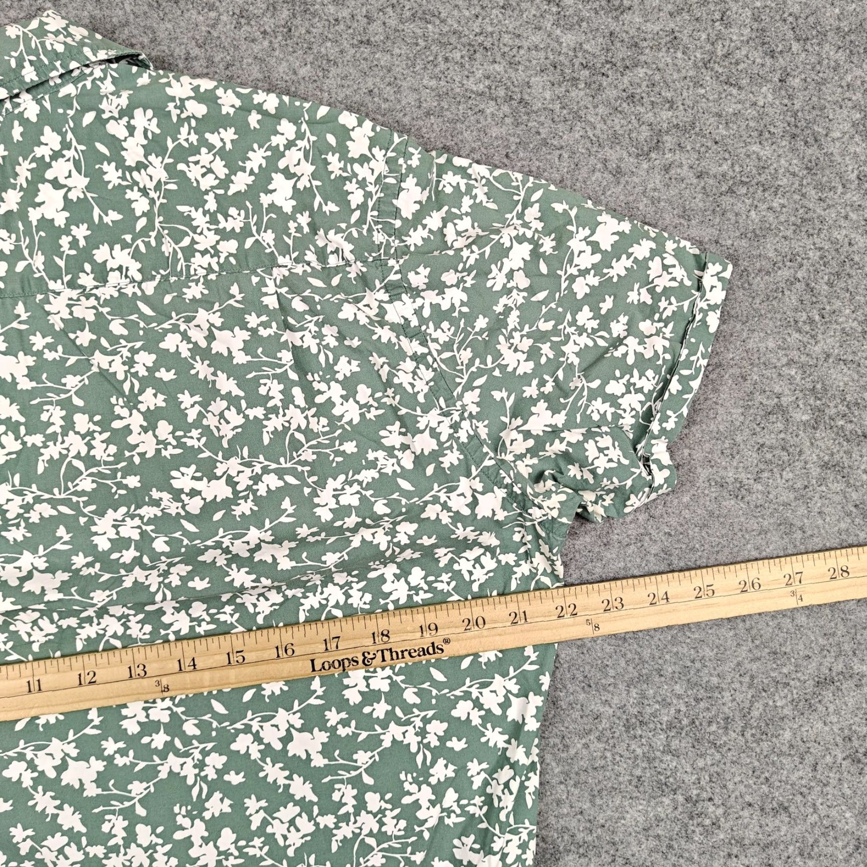 Rodd & Gunn Rodd & Gunn Shirt Mens L Green Floral Cotton Short Sleeve Button Up Casual Size US L / EU 52-54 / 3 - 7 Thumbnail
