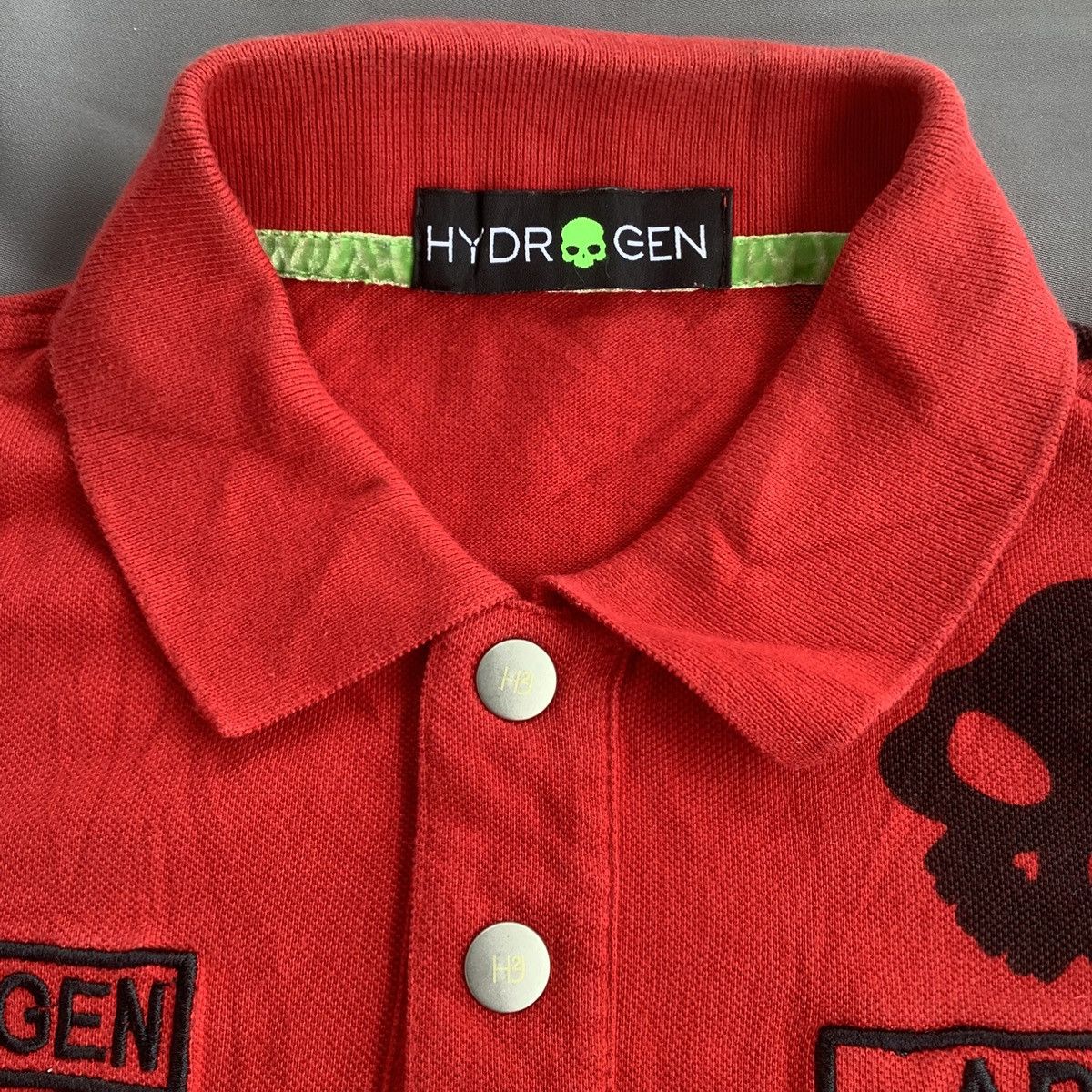 HYDROGEN Hydrogen Y2K Skull Polo Shirt Like If6w9 Style Size US L / EU 52-54 / 3 - 5 Thumbnail