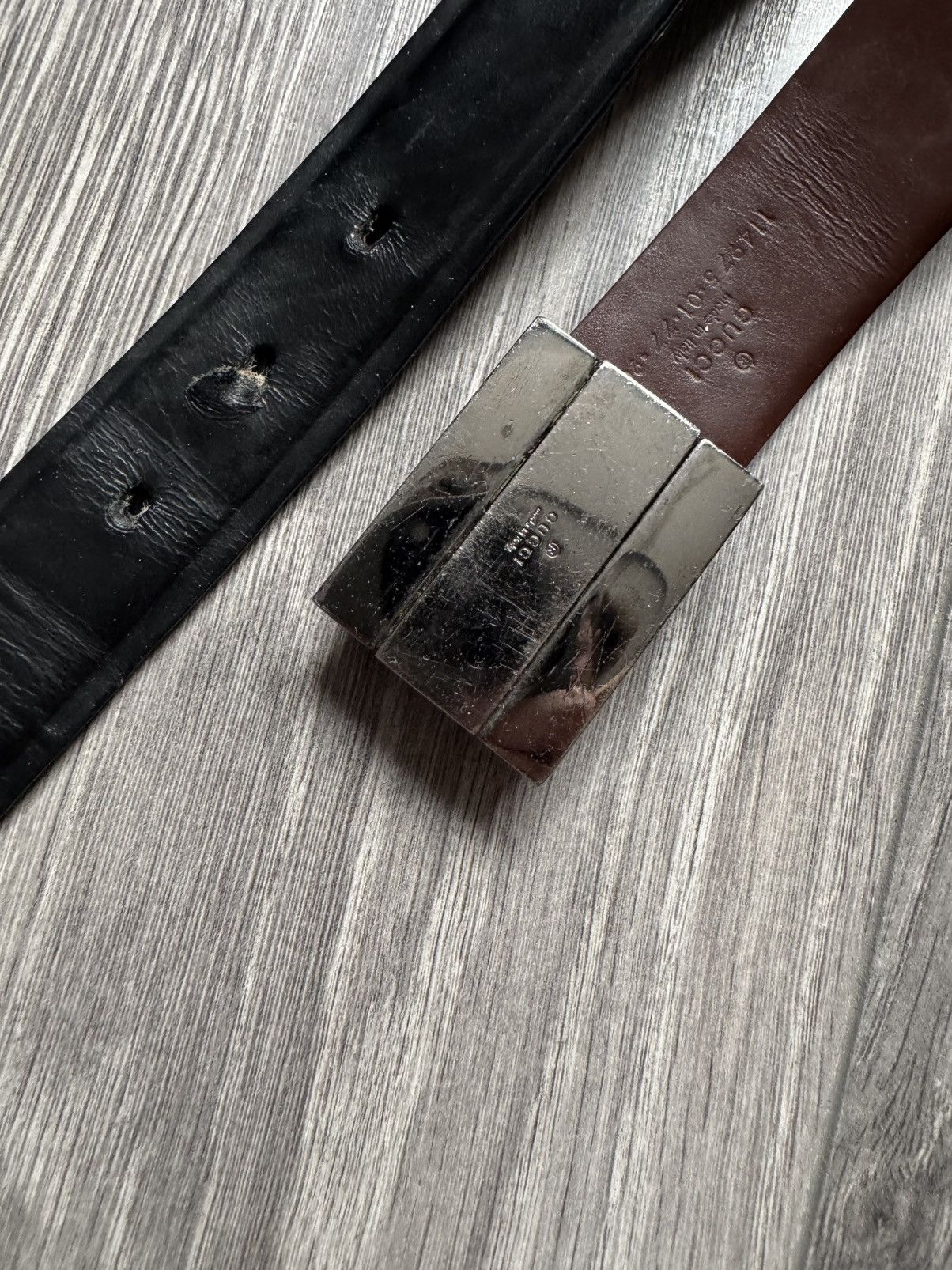 Gucci Gucci GG Brown/Black Reversible belt OS used condition Size ONE SIZE - 9 Thumbnail