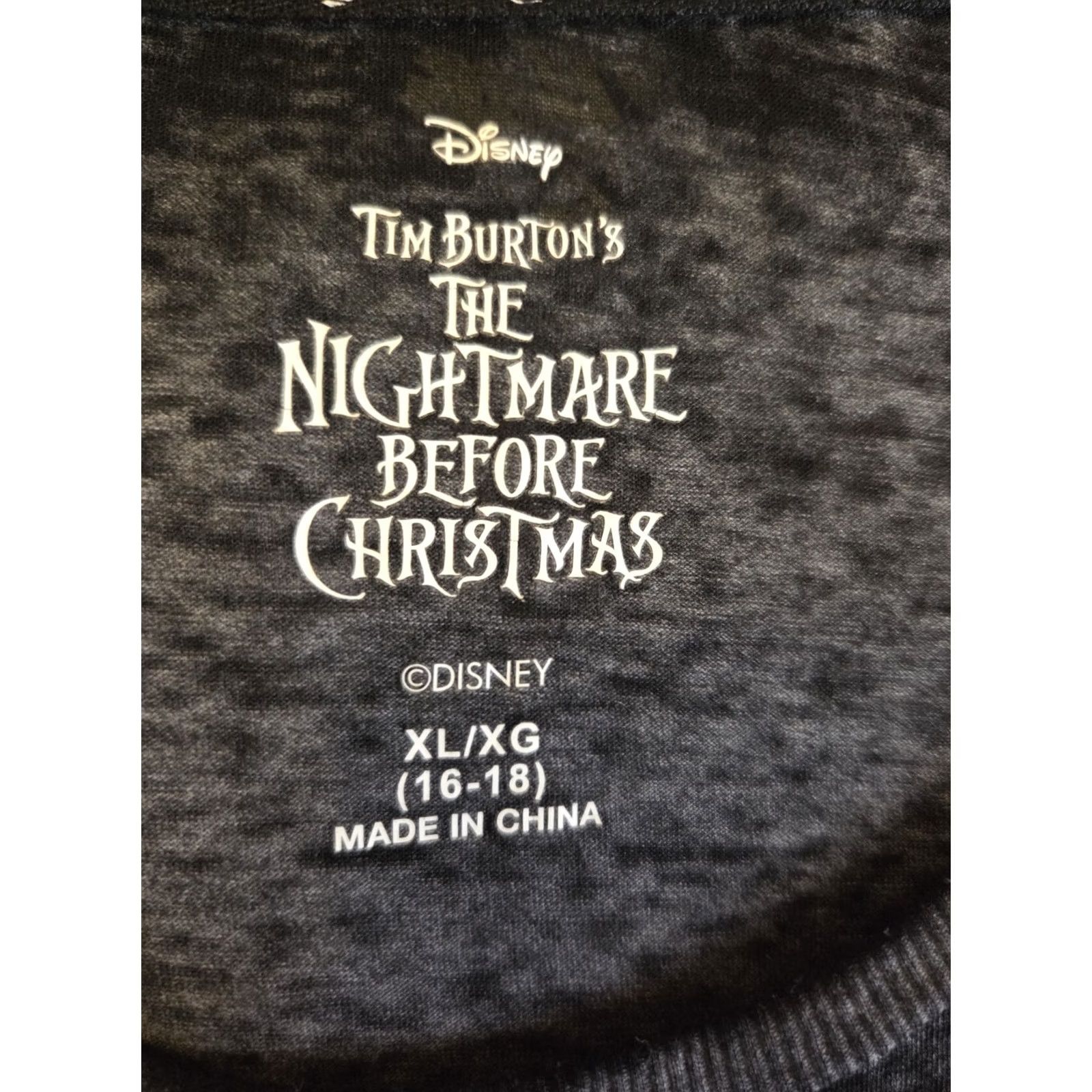 Disney Disney The Nightmare Before Christmas Burnout T Shirt Womens XL Semi Sheer Multicolor Halloween Casual Size XL / US 12-14 / IT 48-50 - 2 Thumbnail