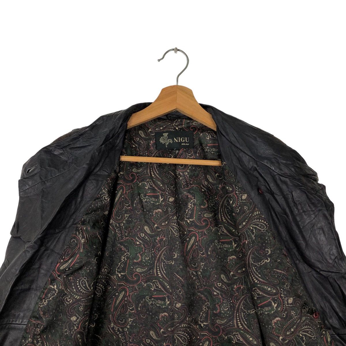 Japanese Brand 🔥VINTAGE CHORE GENUINE LEATHER JACKET NIGU MILAN JAPAN Size US M / EU 48-50 / 2 - 10 Thumbnail