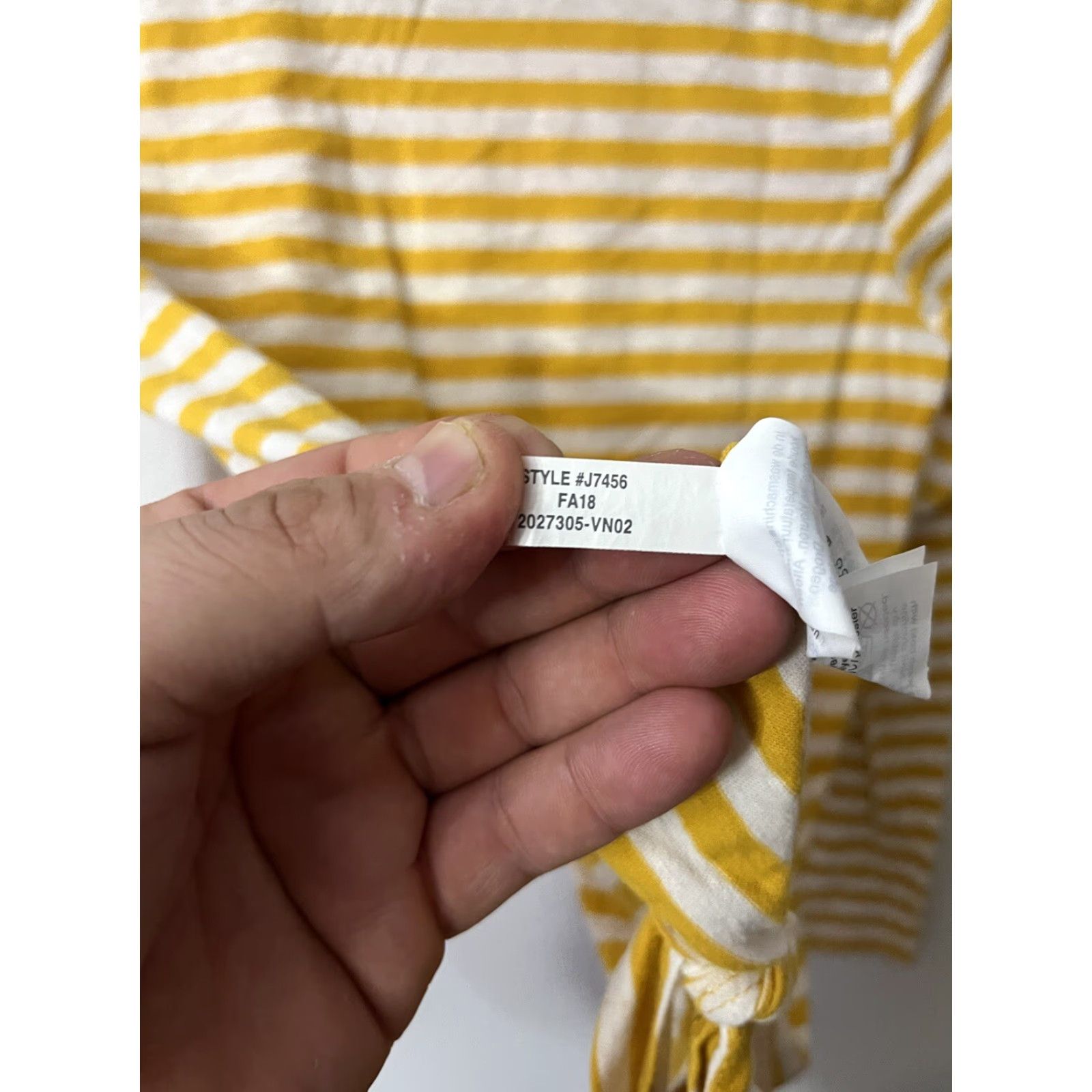 J.Crew VINTAGE J.CREW Cotton Striped Pullover Knit Top Tee Long Sleeve Casual Yellow S Womens Size S / US 4 / IT 40 - 5 Thumbnail