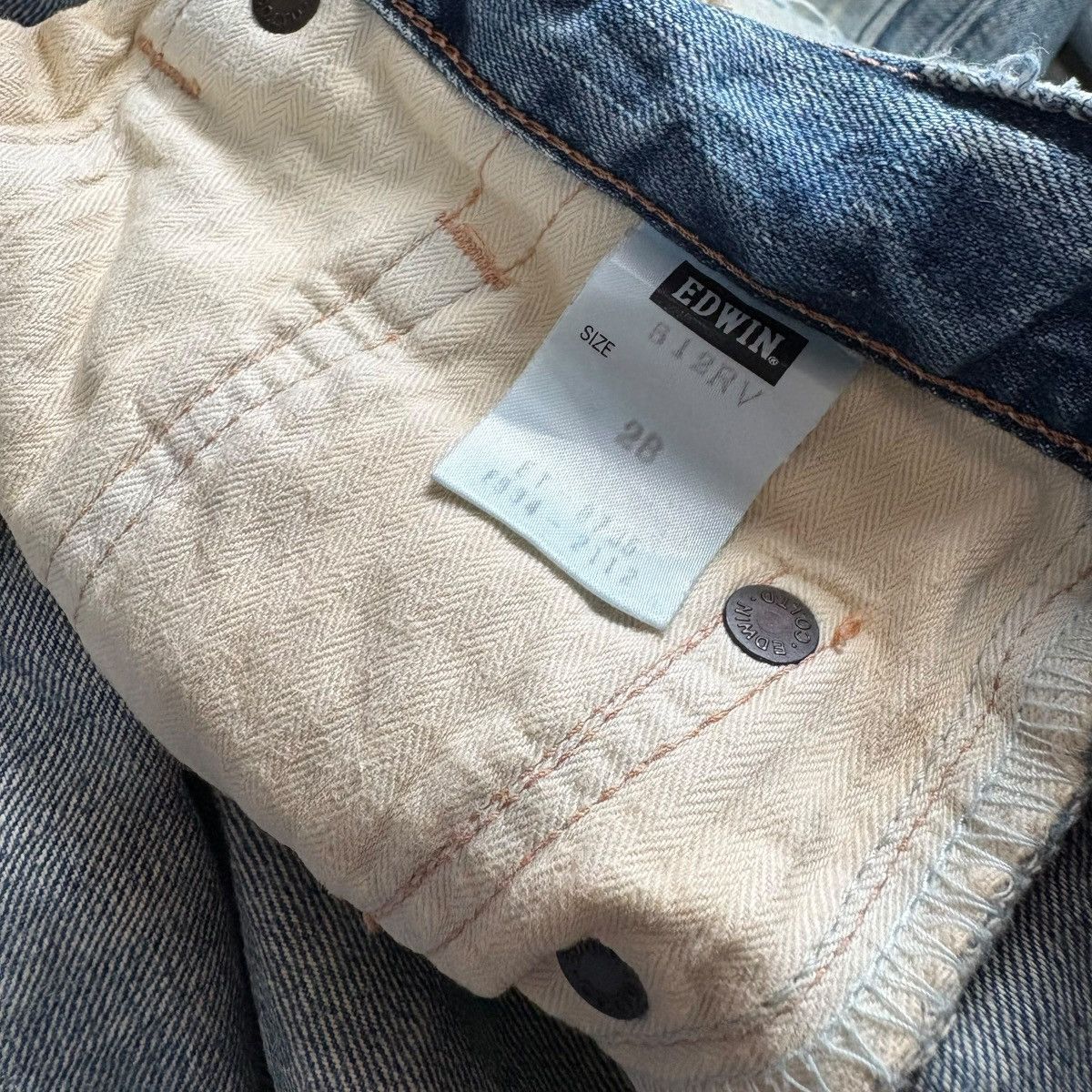 Japanese Brand Vintage 90-00s EDWIN JAPAN MADE SEMI FLARED Size US 30 / EU 46 - 4 Thumbnail