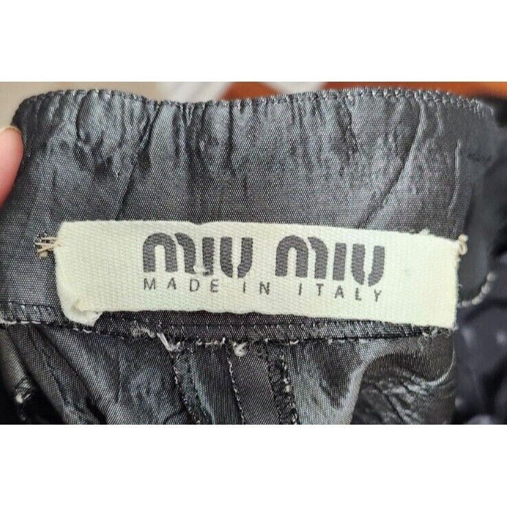 Miu Miu MIU MIU Size EU 46 Silver Dress Pants Women's Acetate Size 32" / US 10 / IT 46 - 9 Thumbnail