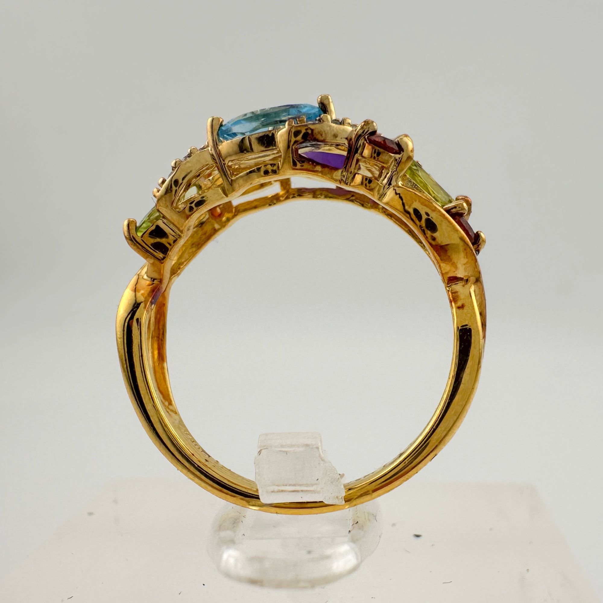 Other Colorful Gemstone Bouquet Ring in Sterling Silver Goldplate Size ONE SIZE - 6 Thumbnail