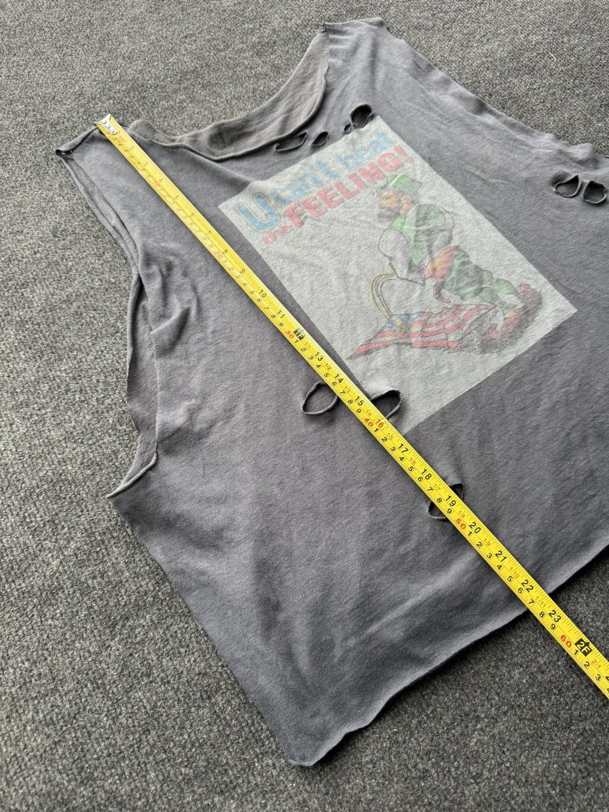 Vintage USA Protest Punk Distressed Faded Cropped Tank top Size US S / EU 44-46 / 1 - 20 Thumbnail