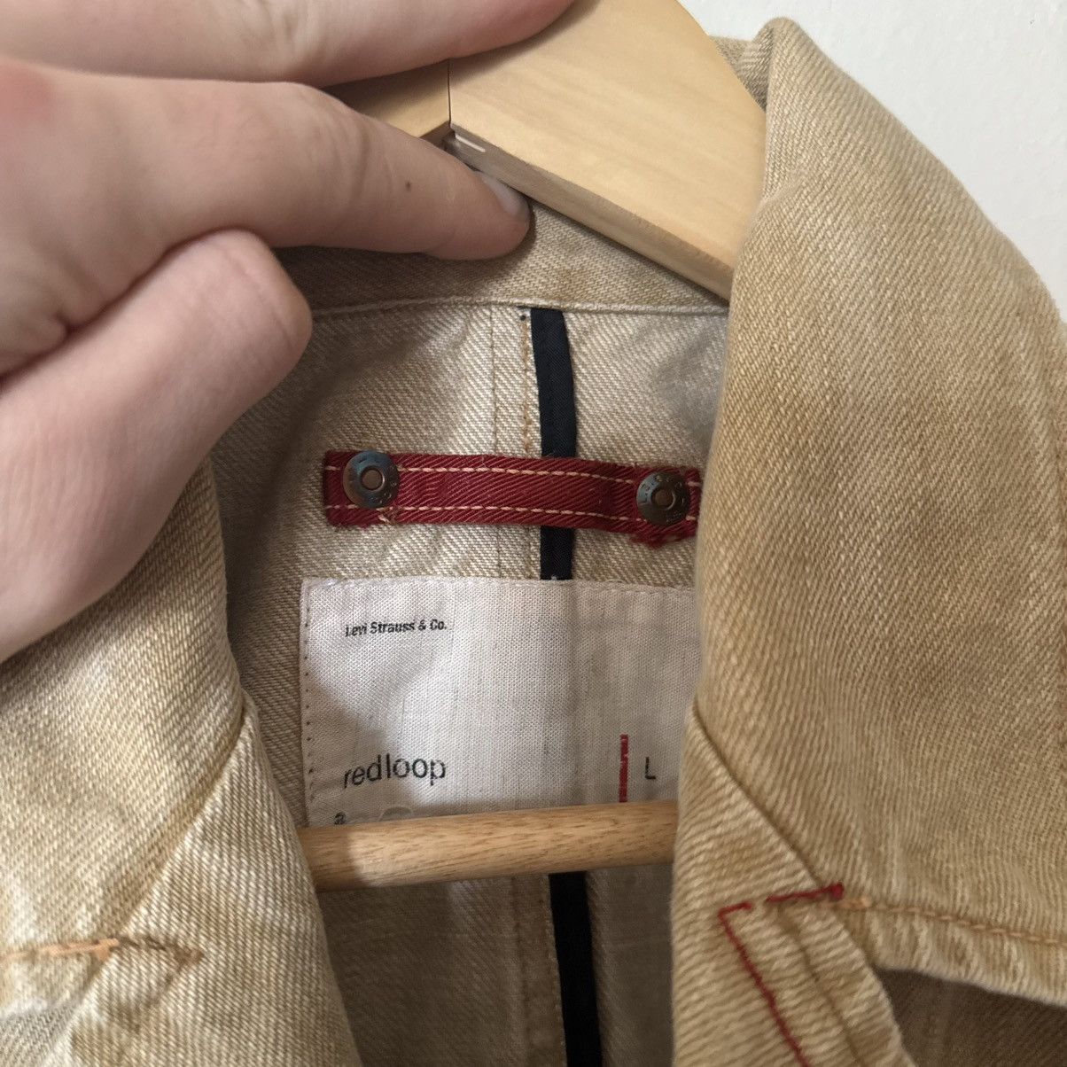 Levi's × Levi's Vintage Clothing × Vintage 2003 Levi’s redloop Beige Denim Blazer-Style Jacket Size US L / EU 52-54 / 3 - 4 Thumbnail