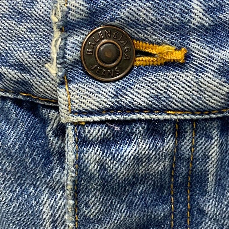 Balenciaga Balenciaga Washed blue knife cuts jeans. Size US 32 / EU 48 - 5 Thumbnail