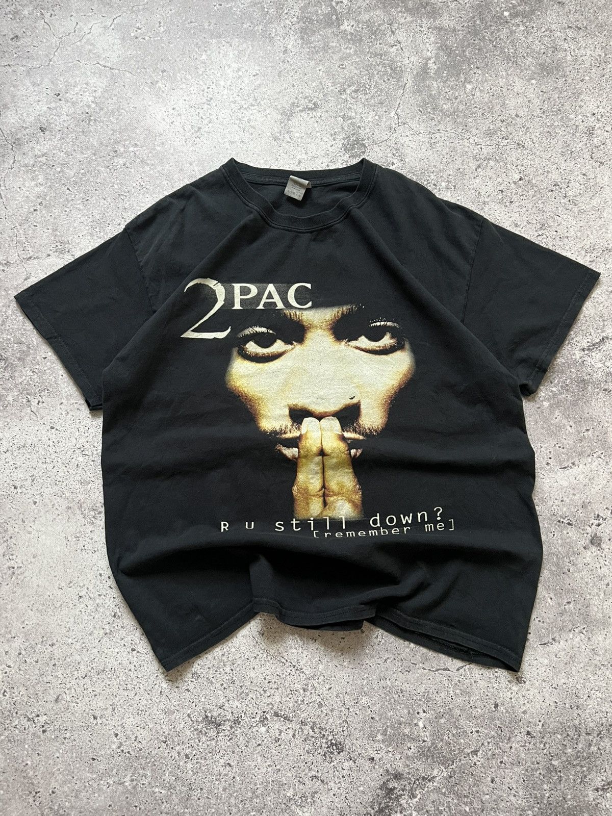 Rap Tees Vintage 2Pac rap shirt crazy Tupac Shakur y2k streetwear Size US L / EU 52-54 / 3 - 1 Thumbnail