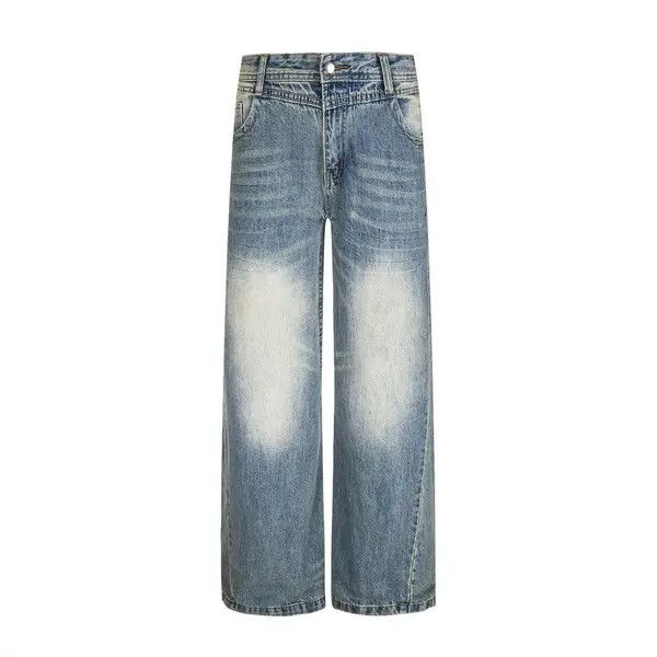 Japanese Brand VIBE Punk distressed men's casual washed loose flared jeans Size US 32 / EU 48 - 1 Thumbnail