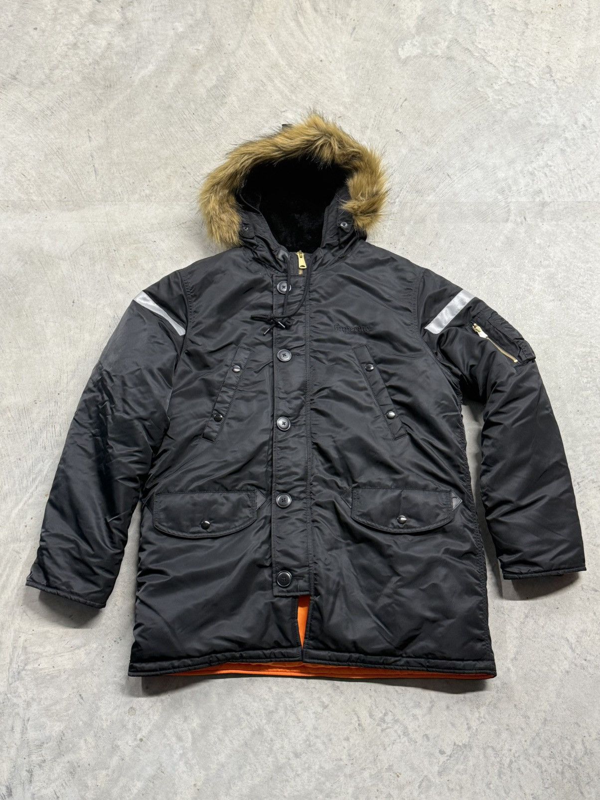 Supreme Reflective Cross N-3B Parka (FW17) - $348 Supreme