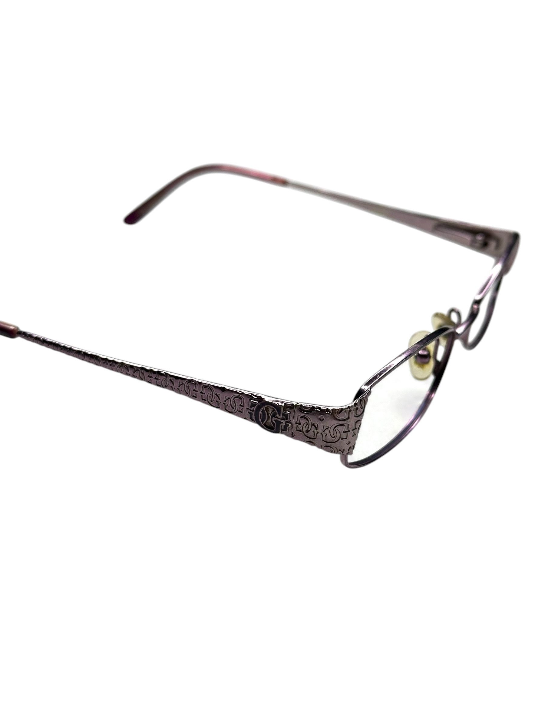Guess Guess Monogram Logo Purple Vintage Frame Glasses Size ONE SIZE - 4 Thumbnail