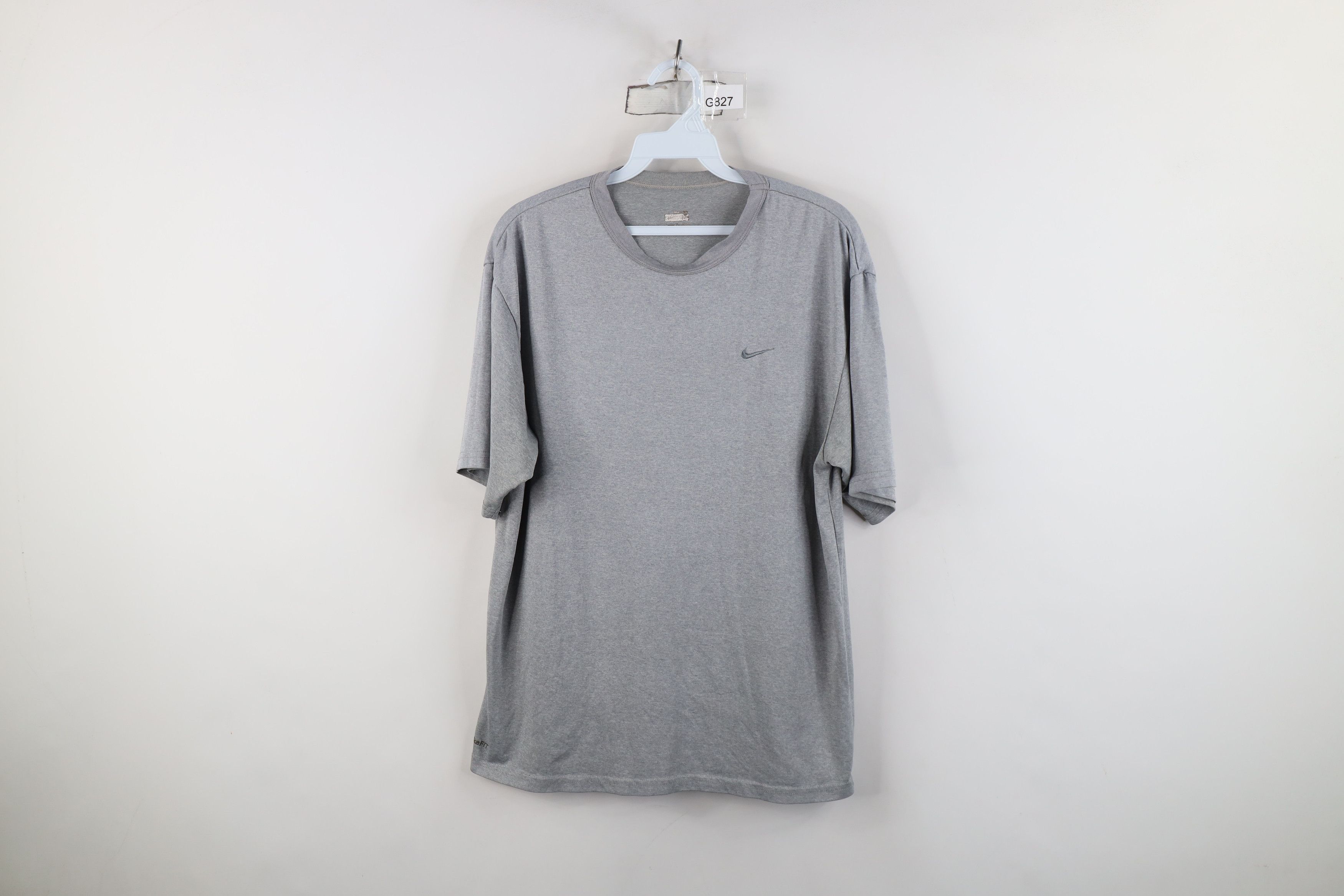 Nike Vintage Y2K Nike Scott Mini Swoosh Knit T-Shirt Heather Gray Size US M / EU 48-50 / 2 - 1 Thumbnail