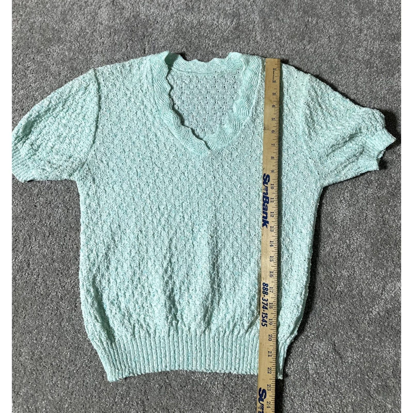Vintage VINTAGE 1980s Popcorn Sweater Womens Small Grandma Soft Girl Mermaid Pastel Green Retro Secretary/Geek S Size S / US 4 / IT 40 - 5 Thumbnail