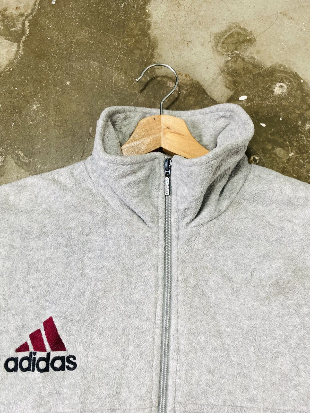 Adidas Vintage 90s Adidas Zipper Fleece Sweater Size US XL / EU 56 / 4 - 14 Thumbnail