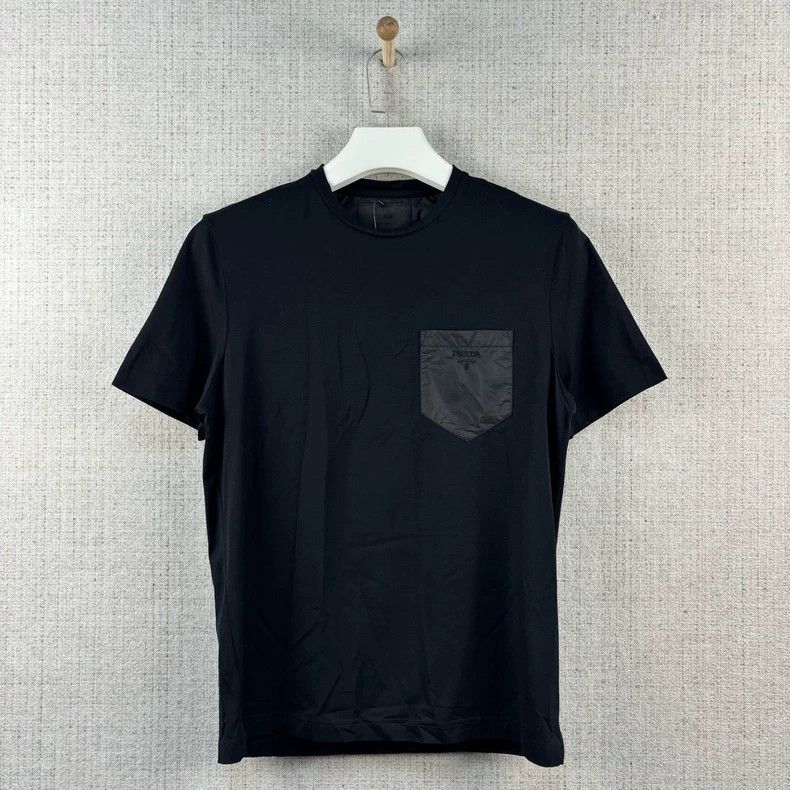 Prada PRADA Elastic Nylon Pocket Crewneck Tee Size US S / EU 44-46 / 1 - 1 Thumbnail