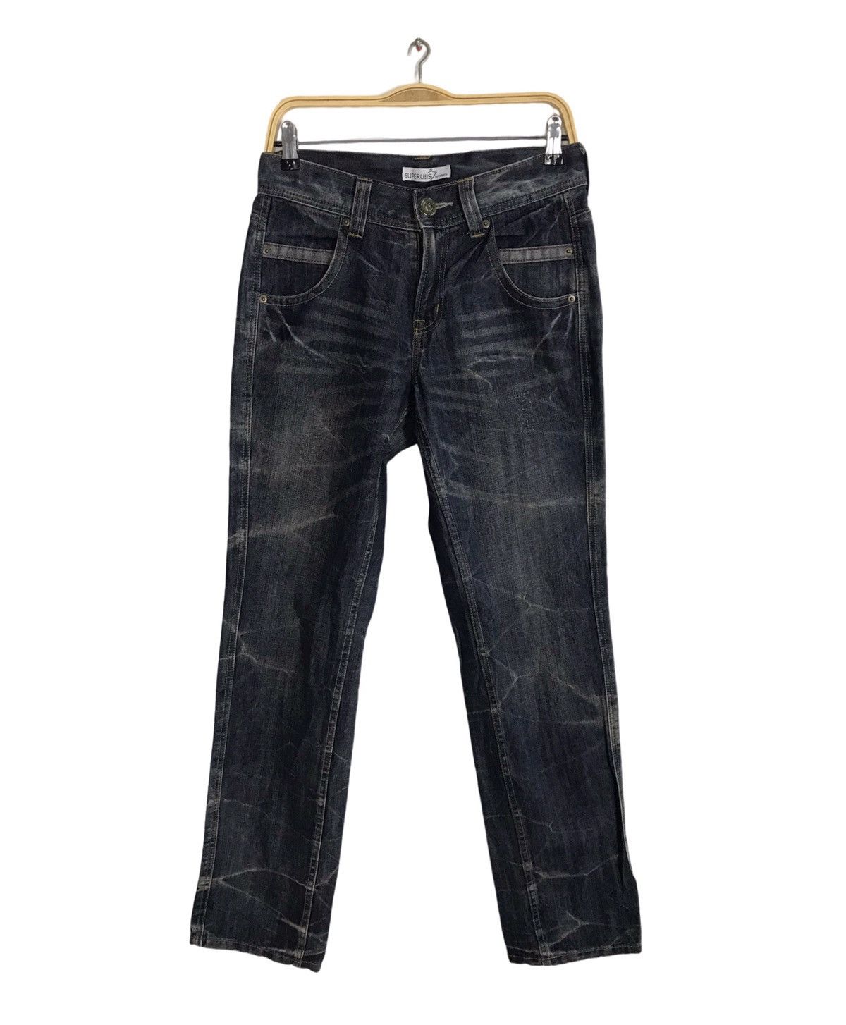 Japanese Brand Superubis By Valetta Whisker Indigo Denim Jeans Size US 30 / EU 46 - 1 Thumbnail