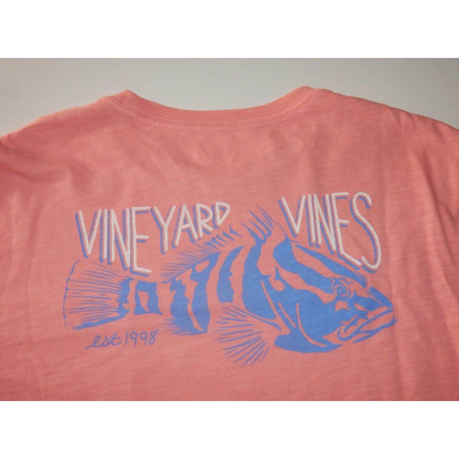 Vineyard Vines Vineyard Vines Men's Pocket T Shirt M Pink Cotton Graphic Print Shirts Mens Size US M / EU 48-50 / 2 - 2 Thumbnail