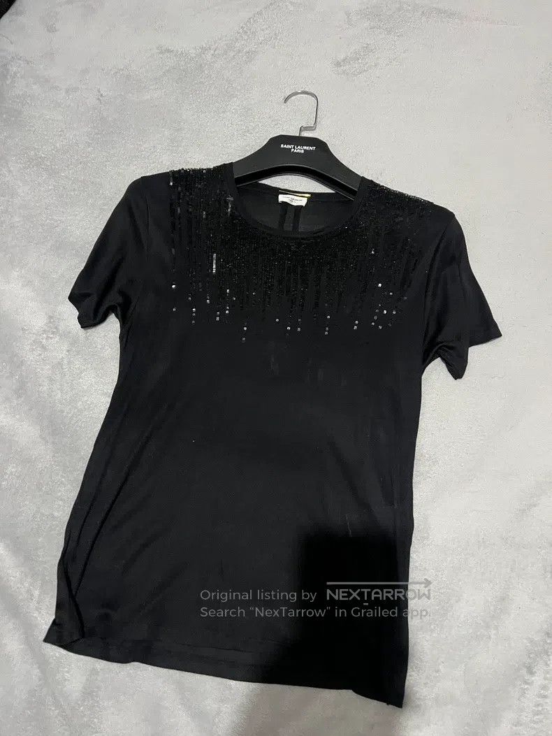 Saint Laurent Paris Saint Laurent Paris Black Scale Short Sleeve i Size US S / EU 44-46 / 1 - 1 Thumbnail