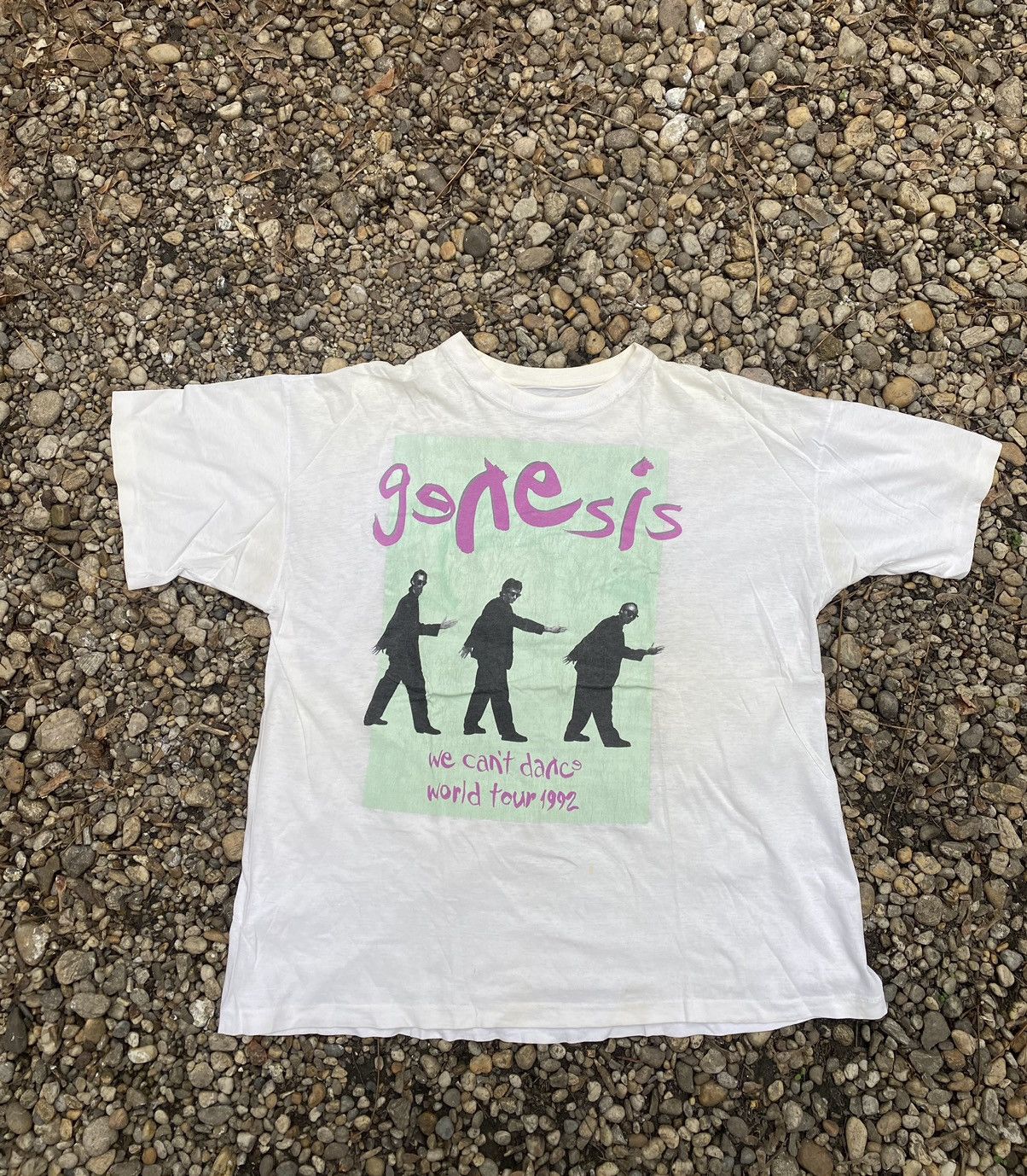 Band Tees × Vintage Vintage 1992 Genesis World Tour T-Shirt Size US XXL / EU 58 / 5 - 1 Thumbnail