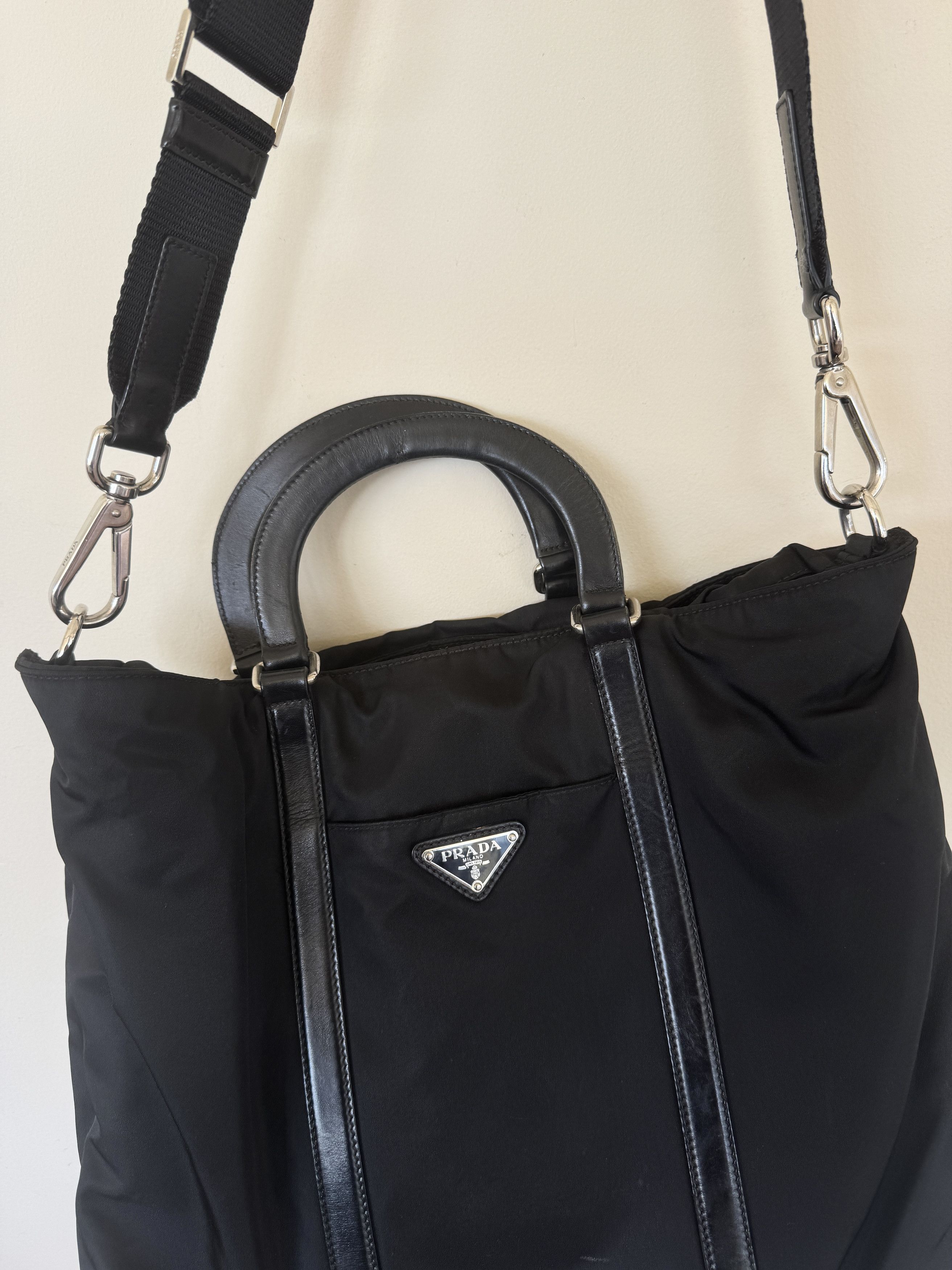Prada PRADA Vintage Nylon Messenger Tote Bag Size ONE SIZE - 3 Thumbnail