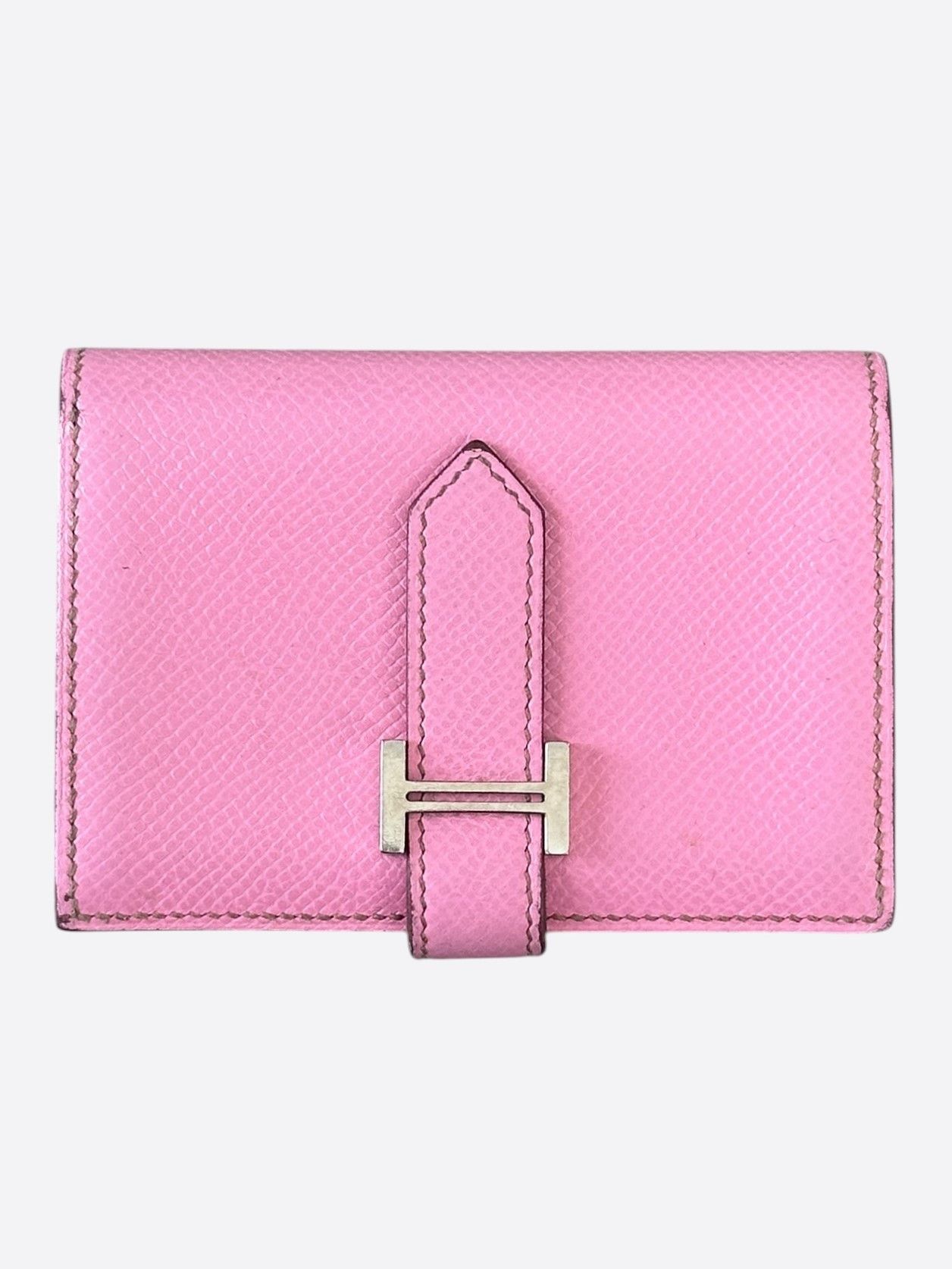 Hermes Hermes Pink Epsom Bearn Card Holder Size ONE SIZE - 1 Thumbnail