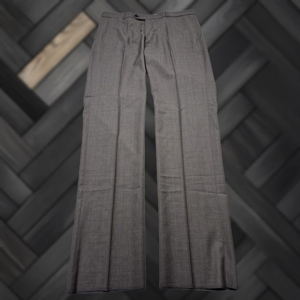 Vintage Ballin Mens Gray Wool Dress Pants Comfort-EZE Flat Front Straight 38x37 NWT Vintage? No Size US 38 / EU 54 - 1 Thumbnail