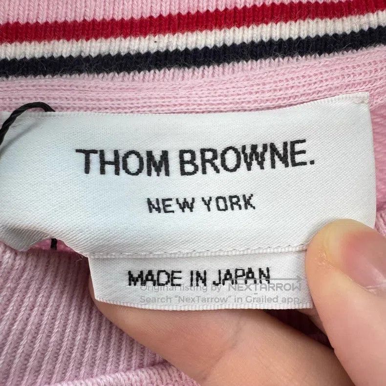 Thom Browne Thom Browne Four-Stripe Short-Sleeve Sweatshirt Size XS / US 0-2 / IT 36-38 - 6 Thumbnail