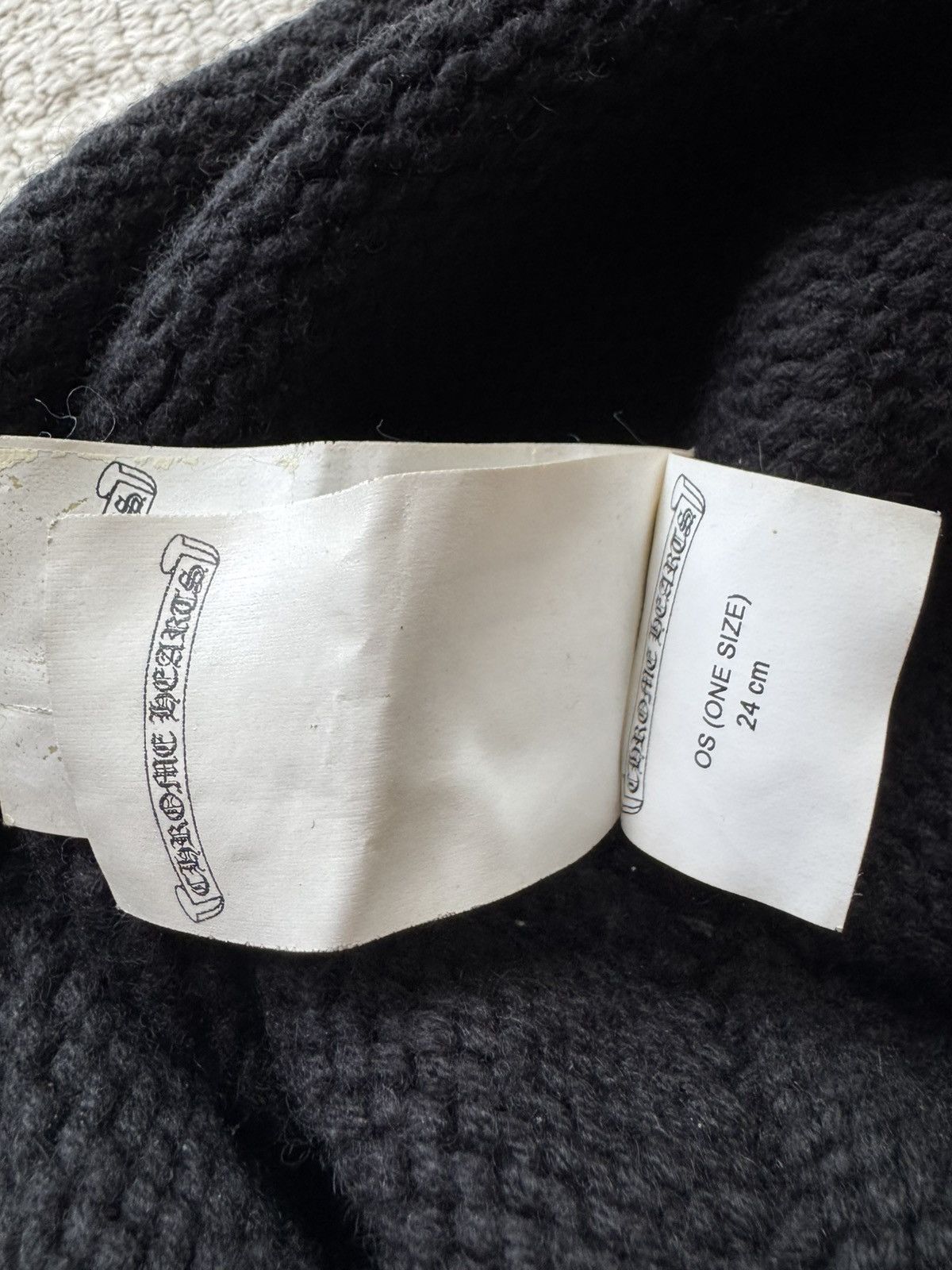 Chrome Hearts CHROME HEARTS Black Cashmere Knit Hat Size ONE SIZE - 4 Thumbnail