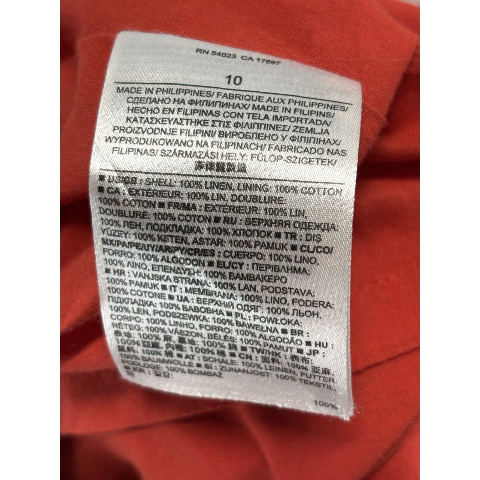 Banana Republic Banana Republic Orange Linen Swing Dress Women's Size 10 Sleeveless Racerback Beach Casual Summer Size L / US 10 / IT 46 - 6 Thumbnail