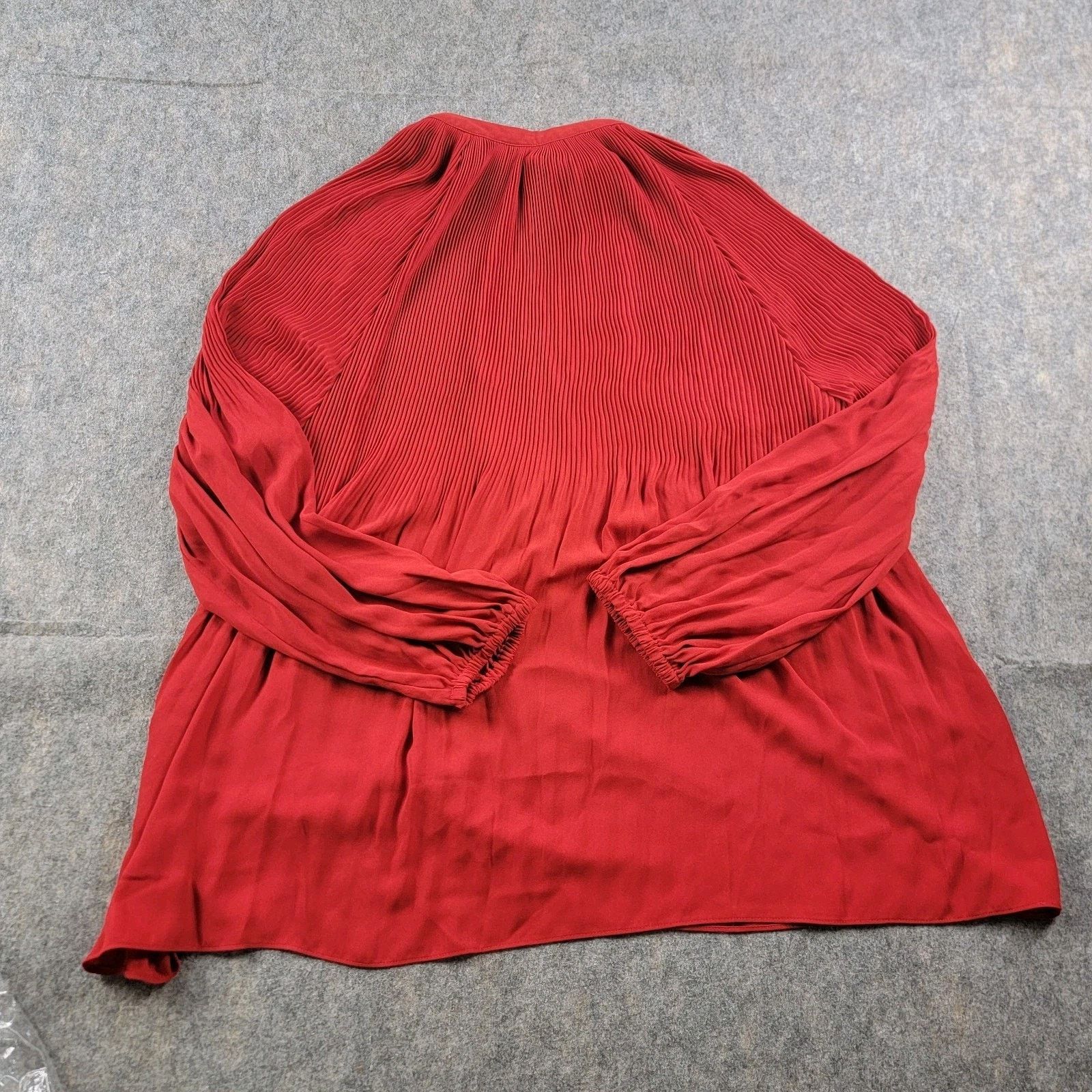 Lauren Ralph Lauren Lauren Ralph Lauren Pleated Georgette Blouson Sleeve Blouse Size 3XL / US 20-22 - 2 Thumbnail