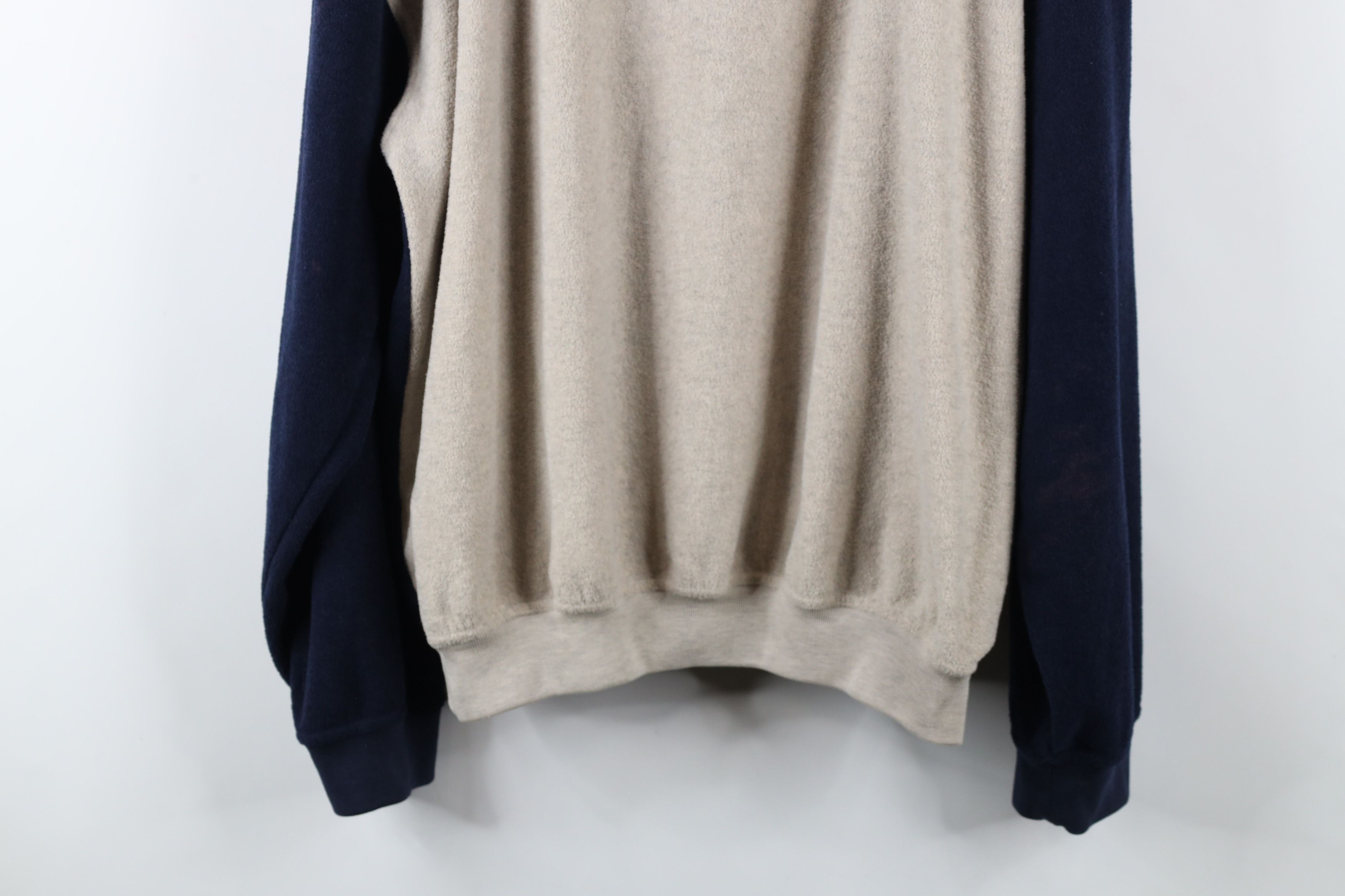 Vintage Vintage 90s Streetwear Block Terry Cloth Collared Sweater Size US XXL / EU 58 / 5 - 12 Thumbnail