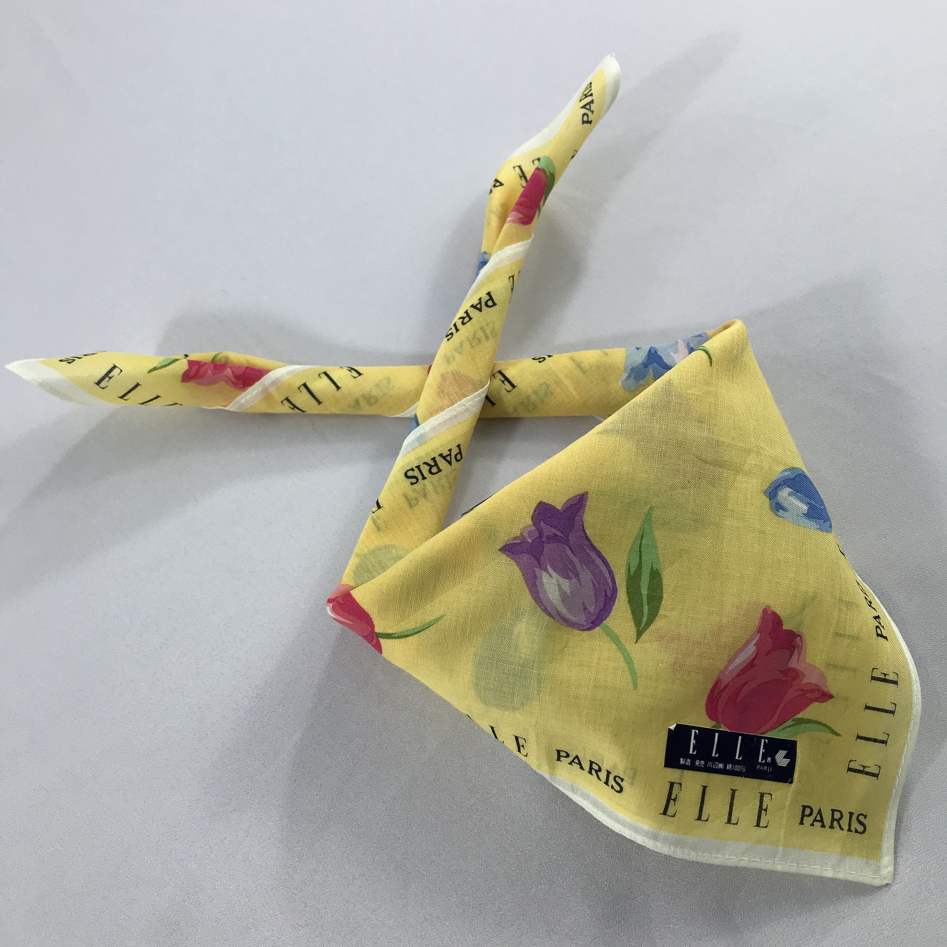Vintage Elle Bandana / Handkerchief / Neckerchief - S2237 Size ONE SIZE - 4 Thumbnail