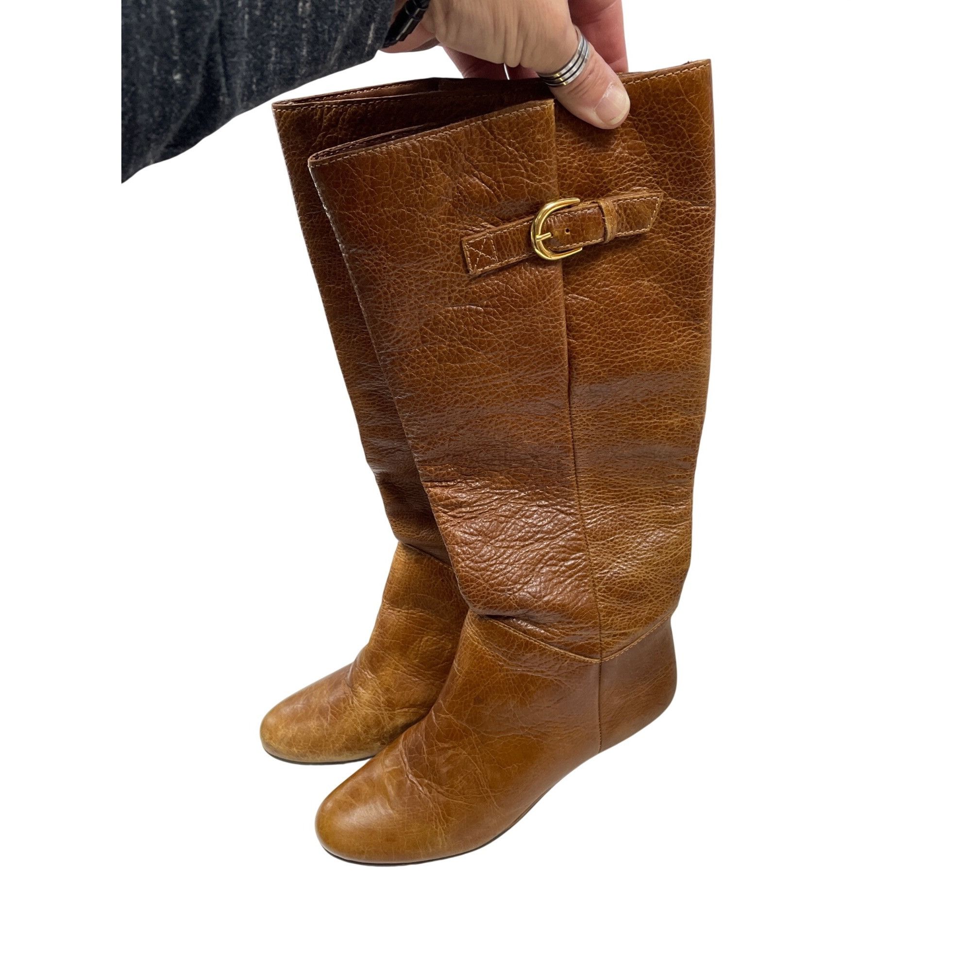 Steve Madden Steven by Steven VTG brown wms brown leather riding Equest b Size US 8 / IT 38 - 9 Thumbnail