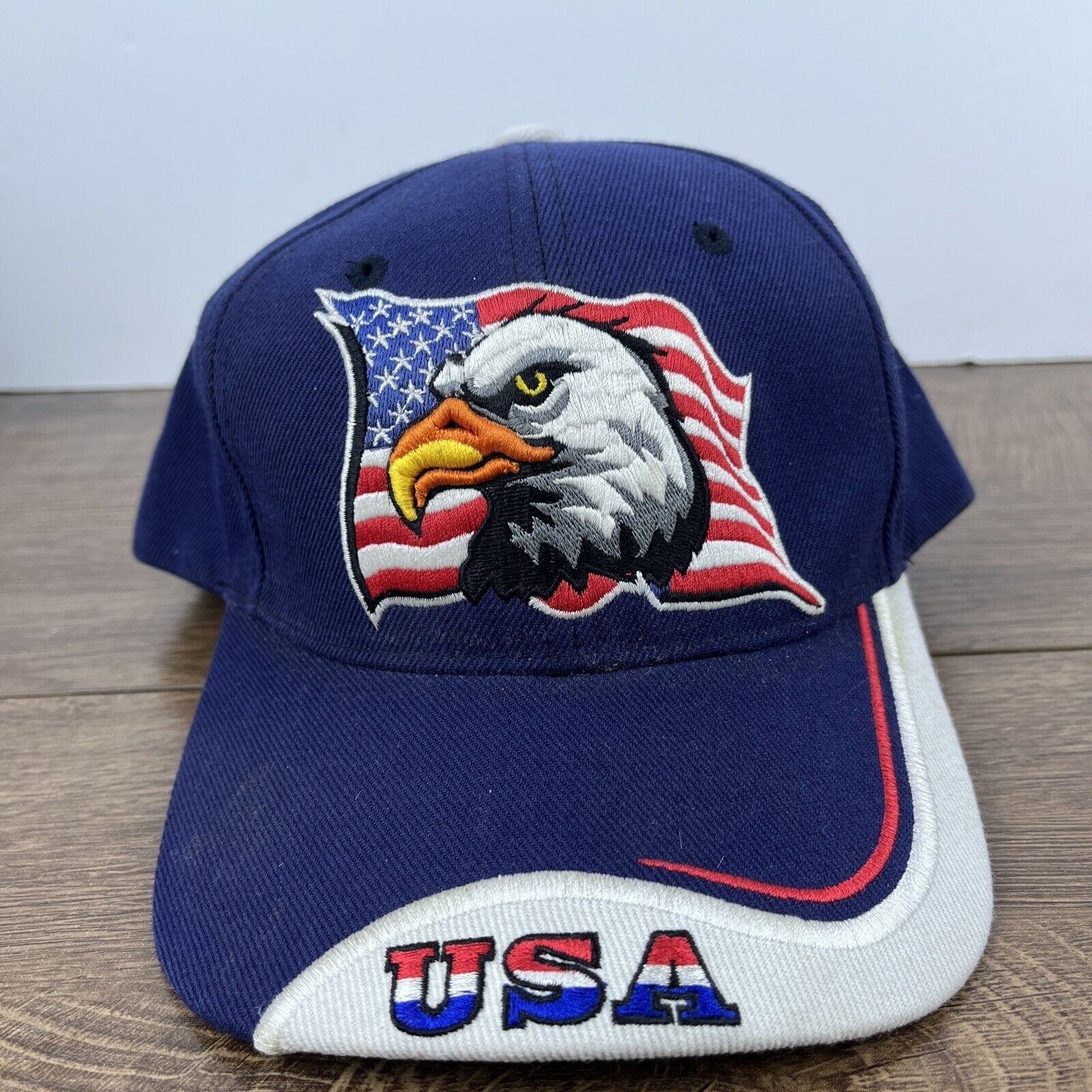 Other Bald Eagle Hat USA American Flag Hat Blue Hat Adjustable Adu Size ONE SIZE - 3 Thumbnail