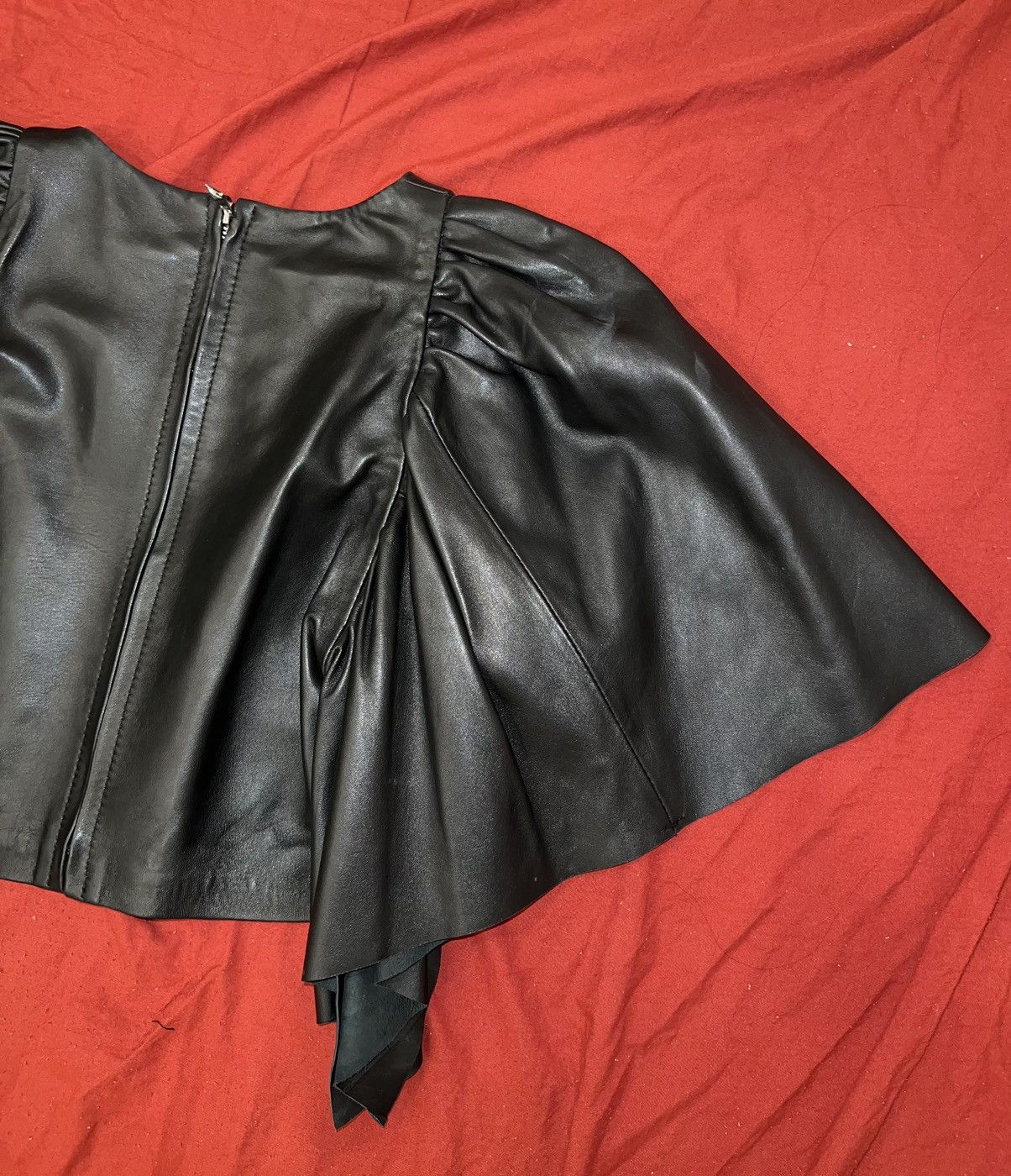 Japanese Brand Real Leather Cropped Top 🖤➕ Size XS / US 0-2 / IT 36-38 - 13 Thumbnail