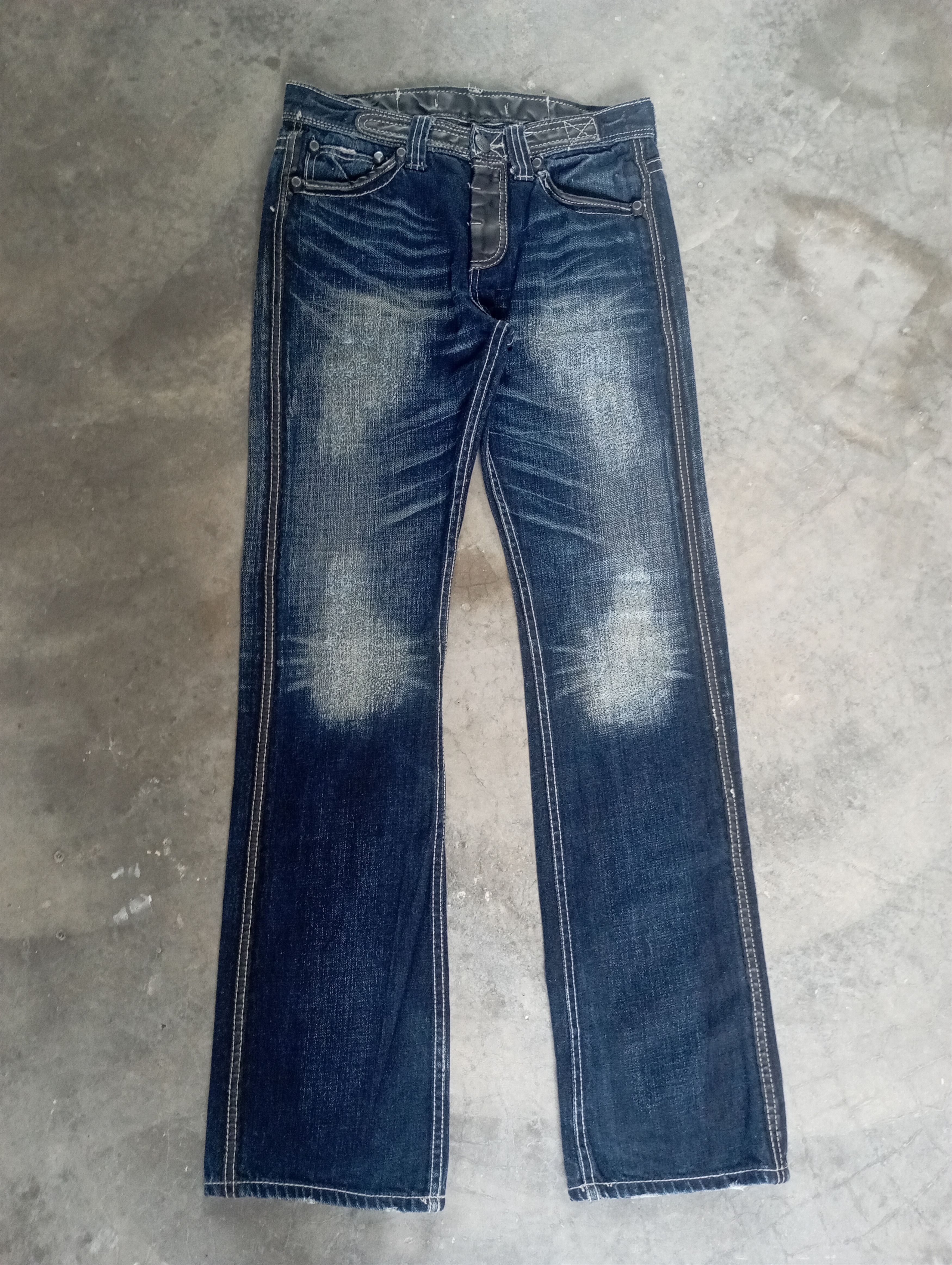 Tornado Mart Avantgarde Jeans + Leather Japanese Army Of Mo! Jeans Size US 30 / EU 46 - 2 Thumbnail