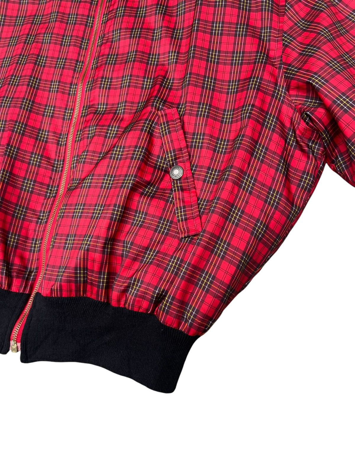 Mila Schon Vintage 80s 90s Mila Schon Red Tartan Bomber Jacket Size US XL / EU 56 / 4 - 18 Thumbnail