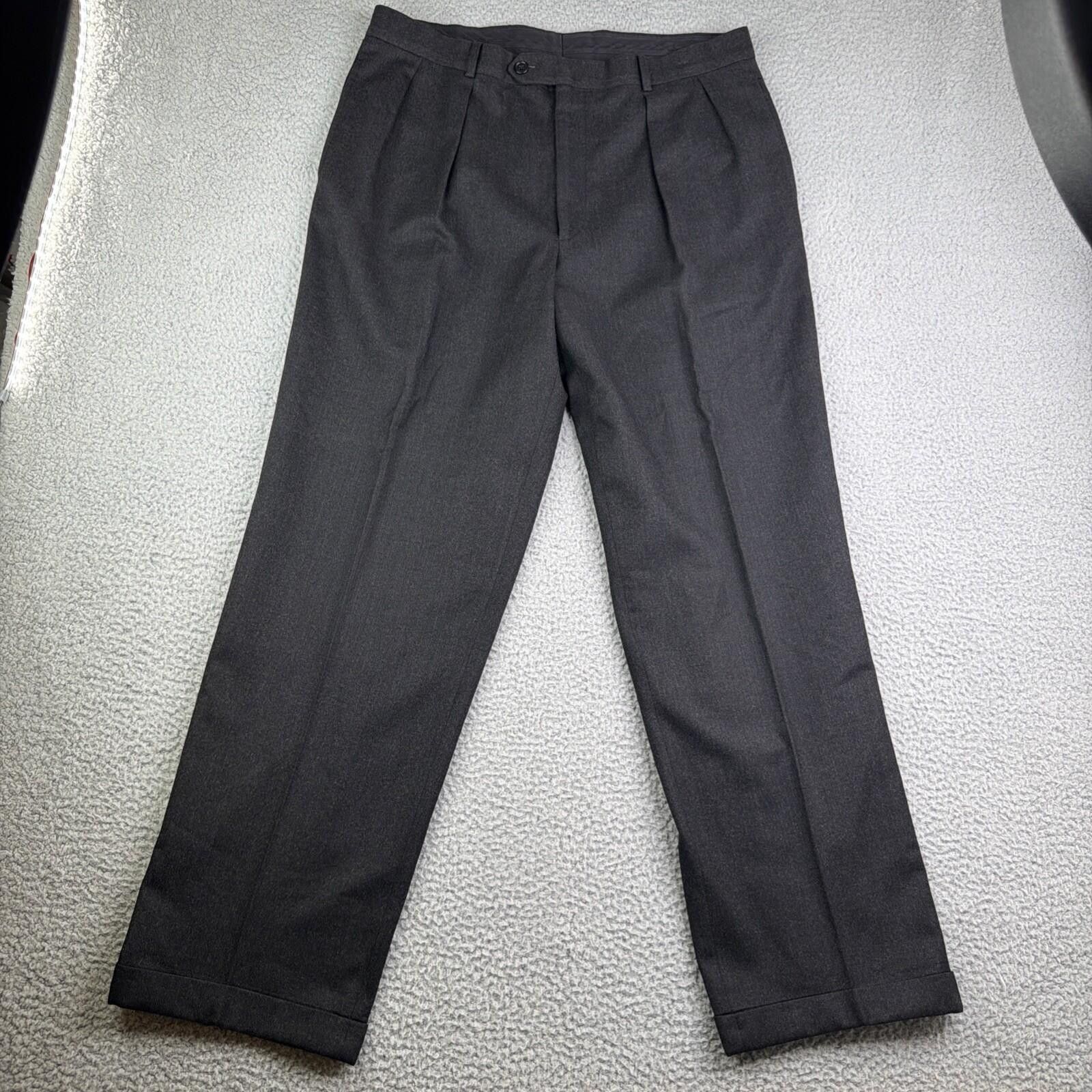 Other Vitale Barberis Canonico Gray Wool Dress Pants Men's 36x31 Size US 36 / EU 52 - 1 Thumbnail