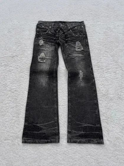 Japanese Brand Retro loose slightly flared jeans Size US 32 / EU 48 - 6 Thumbnail