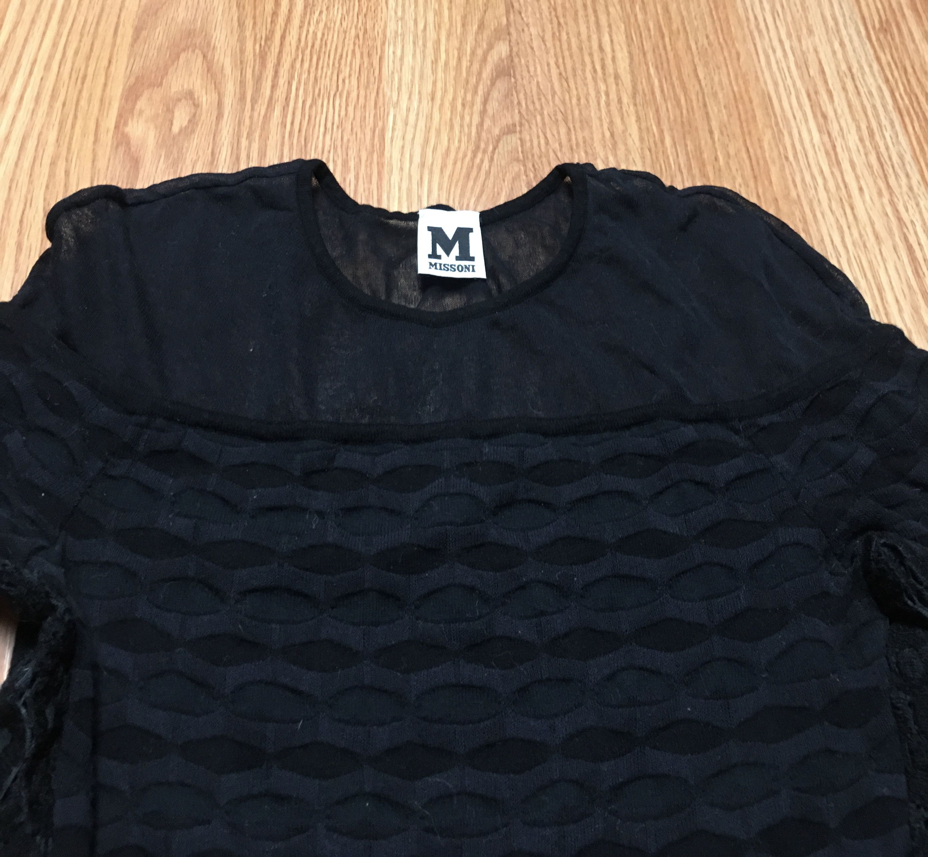 Missoni Missoni M Black Textured Knit Top Size S / US 4 / IT 40 - 9 Thumbnail