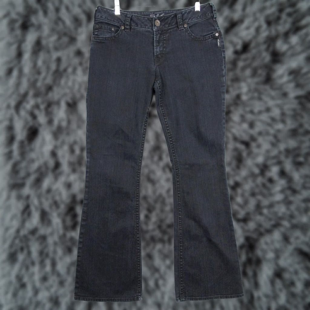 Silver Jeans Co. Silver Jeans Suki Bootcut Jeans Womens 31x32 Gray Charcoal Wash Mid Rise Denim Size 24" / US 00 / IT 34 - 1 Thumbnail