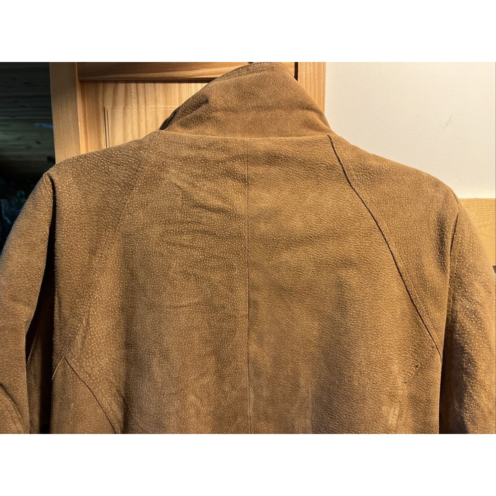 Other Casual Club VTG Mens Large Brown Suede Leather LS Zip Jacket Size US L / EU 52-54 / 3 - 10 Thumbnail