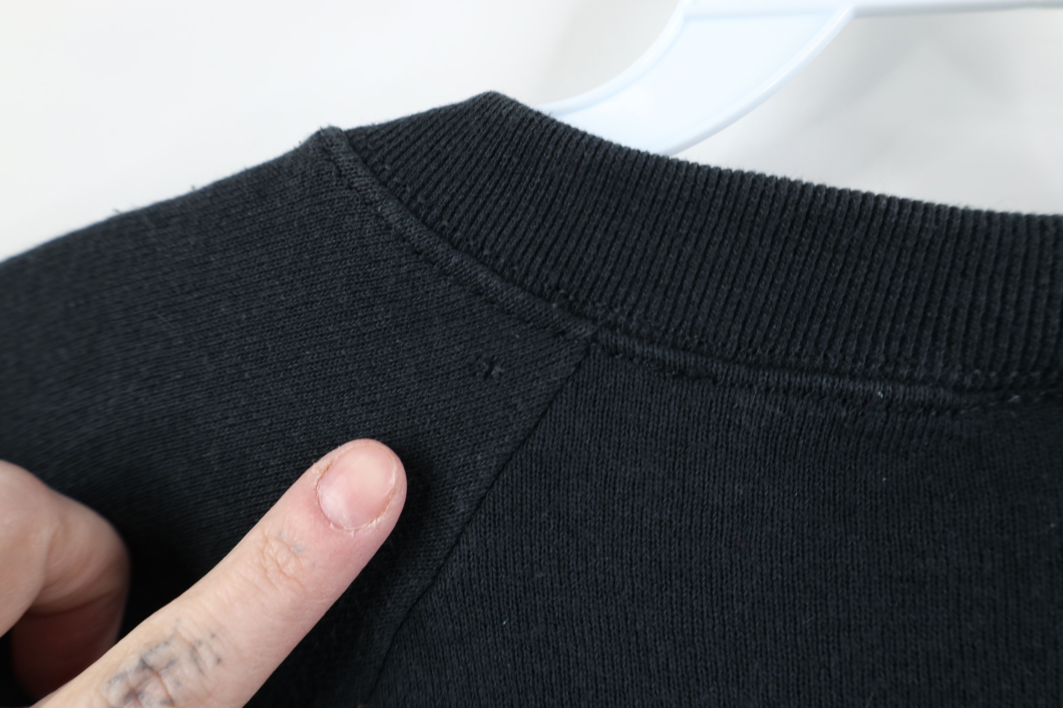 Vintage Vintage 90s Streetwear Blank Crewneck Sweatshirt Black Size US XL / EU 56 / 4 - 8 Thumbnail