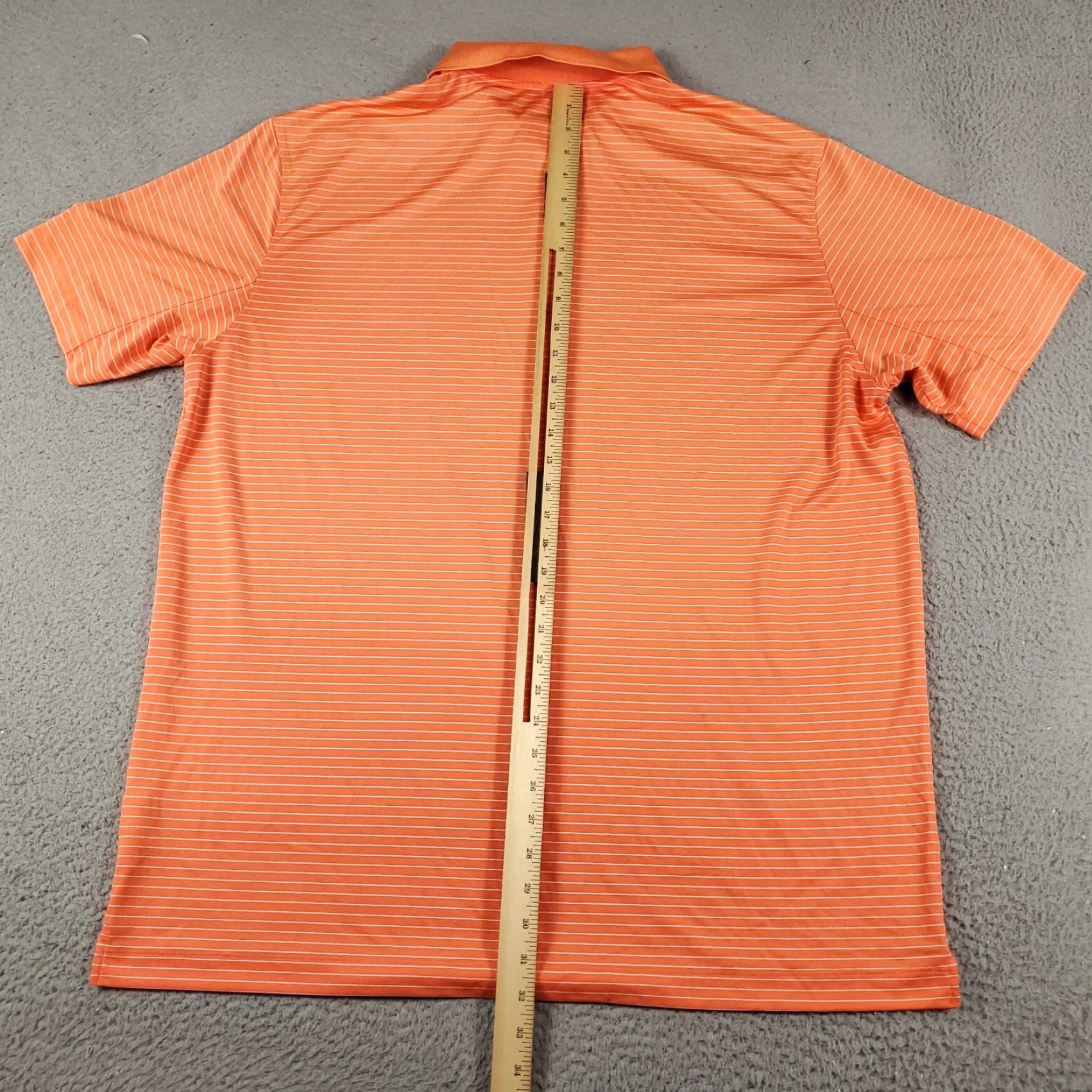 Nike Nike Polo Shirt Mens 2XL Orange Striped Golf Polo Shirt Nike Golf Casual Short Sleeve Shirt Mens Orange Striped Polo Size US XXL / EU 58 / 5 - 6 Thumbnail