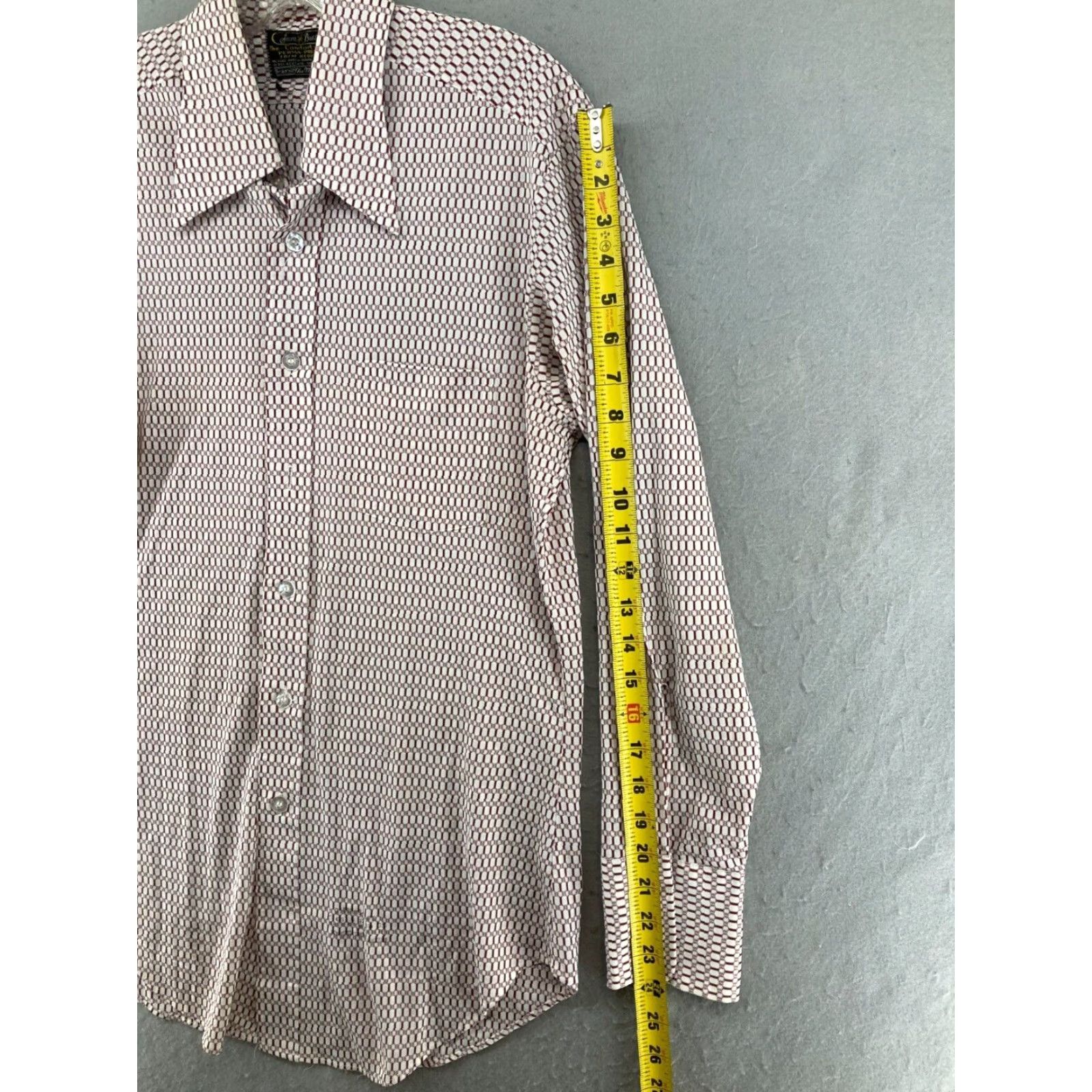 Sears Best Sears Mens Shirt Vintage 1970s Burgundy Red Polyester Button-Front Long Sleeve L Casual Disco Mens Size US L / EU 52-54 / 3 - 4 Thumbnail