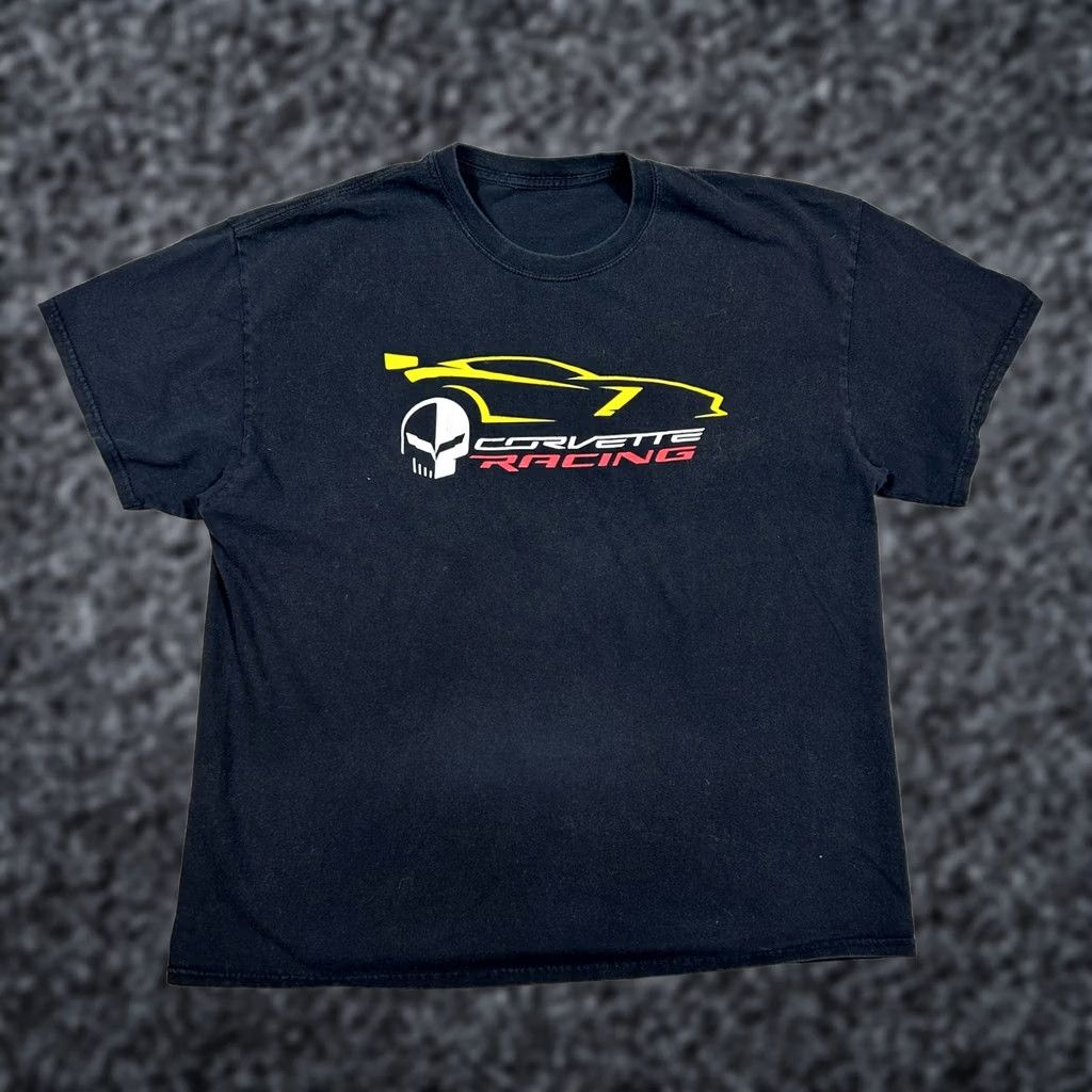 Vintage VINTAGE Corvette Racing T-Shirt Black Graphic Print Single Stitch Mens Large Size US L / EU 52-54 / 3 - 1 Thumbnail